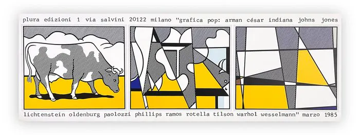 Roy Lichtenstein (1923-1997) - Cow goign abstract, 1985