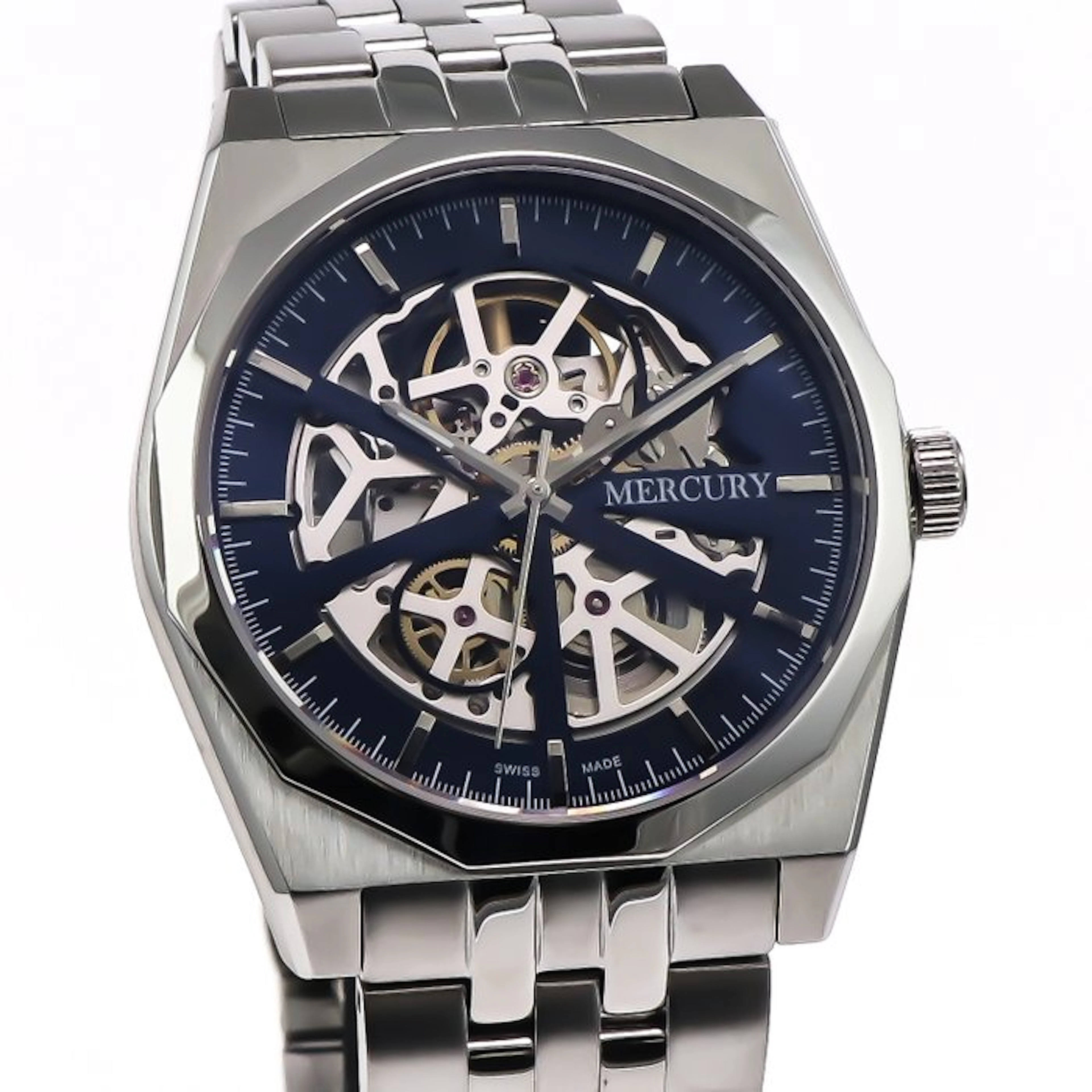 Mercury - Skeleton Automatic Swiss Watch - MEA488SK-SS-9...