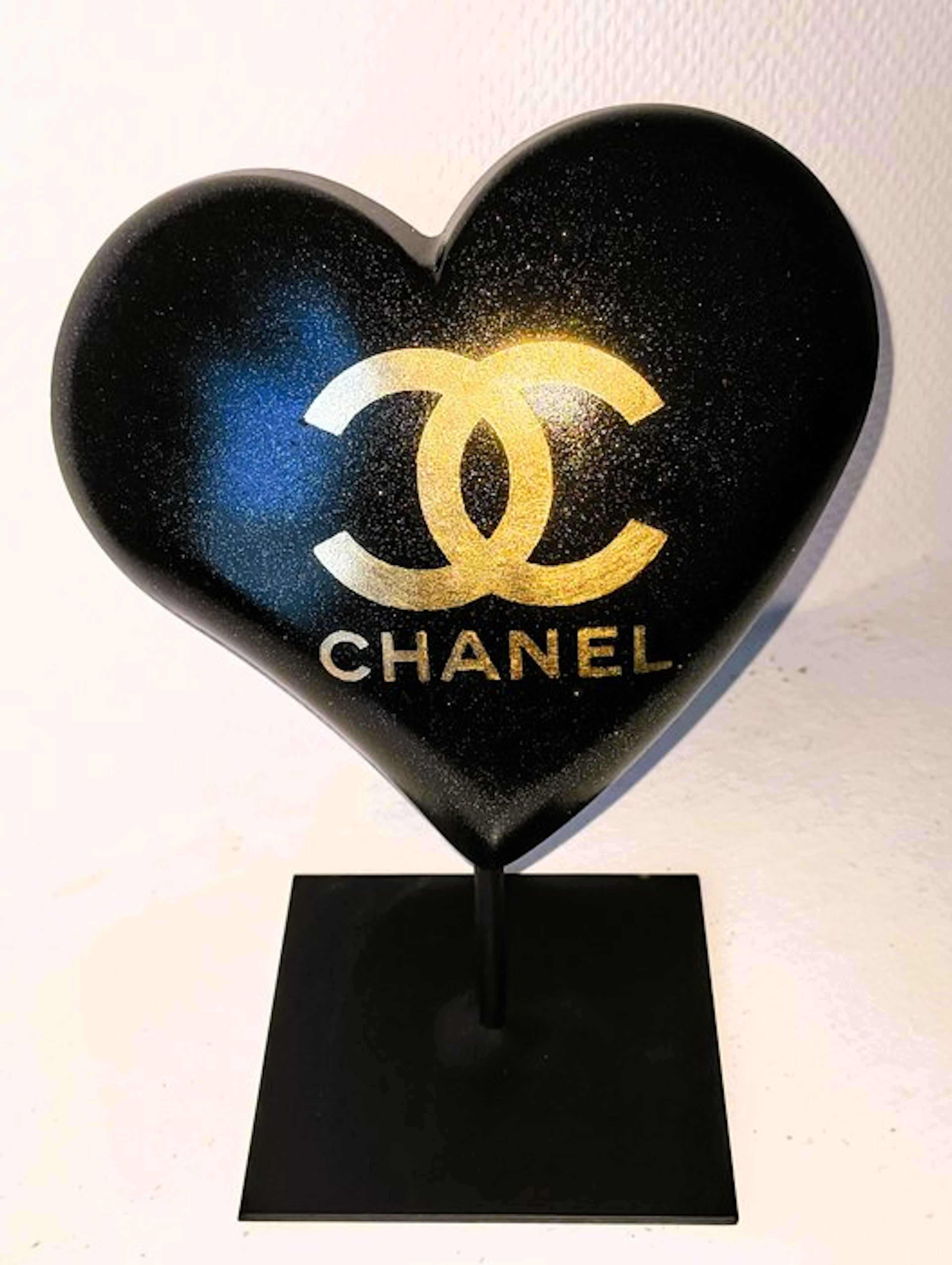 XTC Artist - Coeur chanel gold leaf & glitter