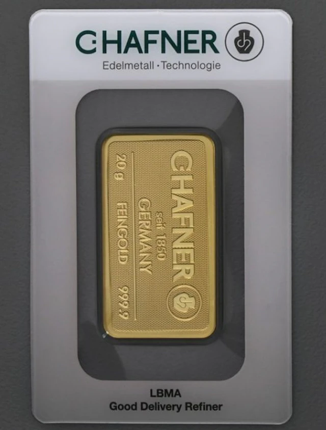 20 grams - Gold .999 - C. Hafner - Sealed