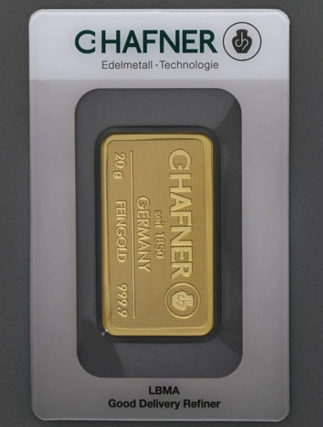 20 grams - Gold .999 - C. Hafner - Sealed
