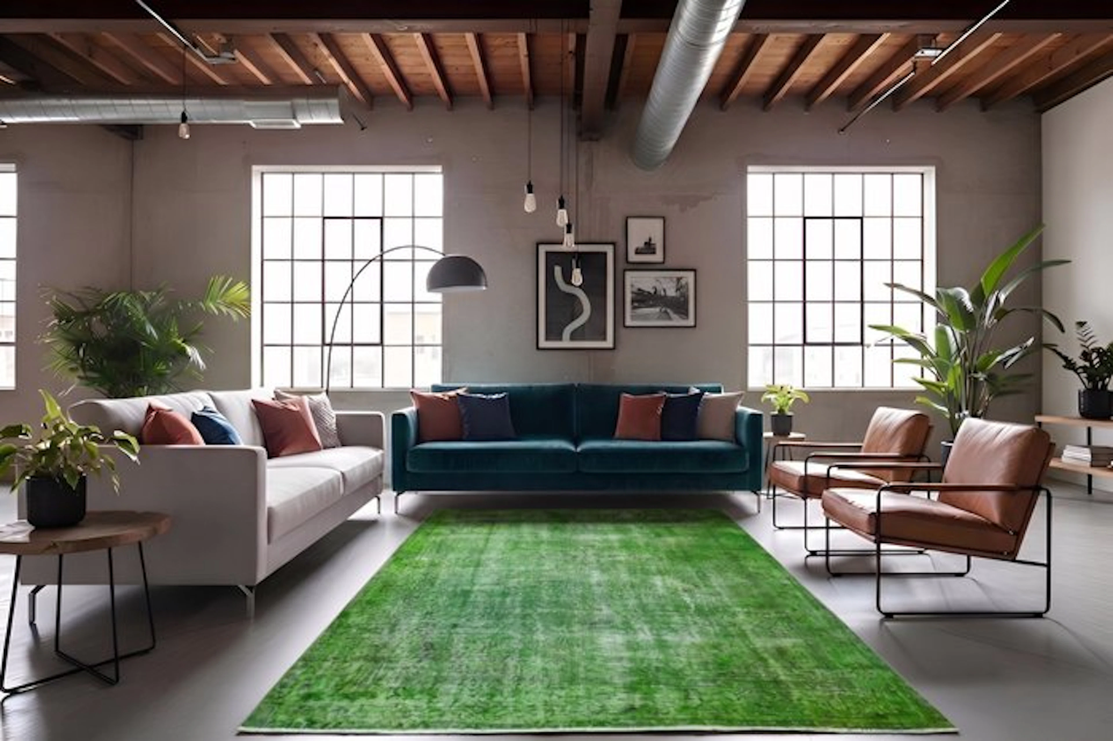Green vintage - Rug - 275 cm - 160 cm - √ handmade √ certificate