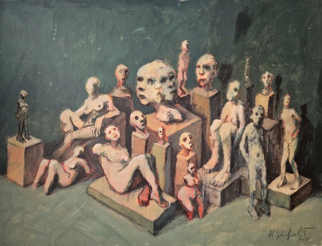Hubert Duprilot - (2018) acrylique sur papier 70x50cm