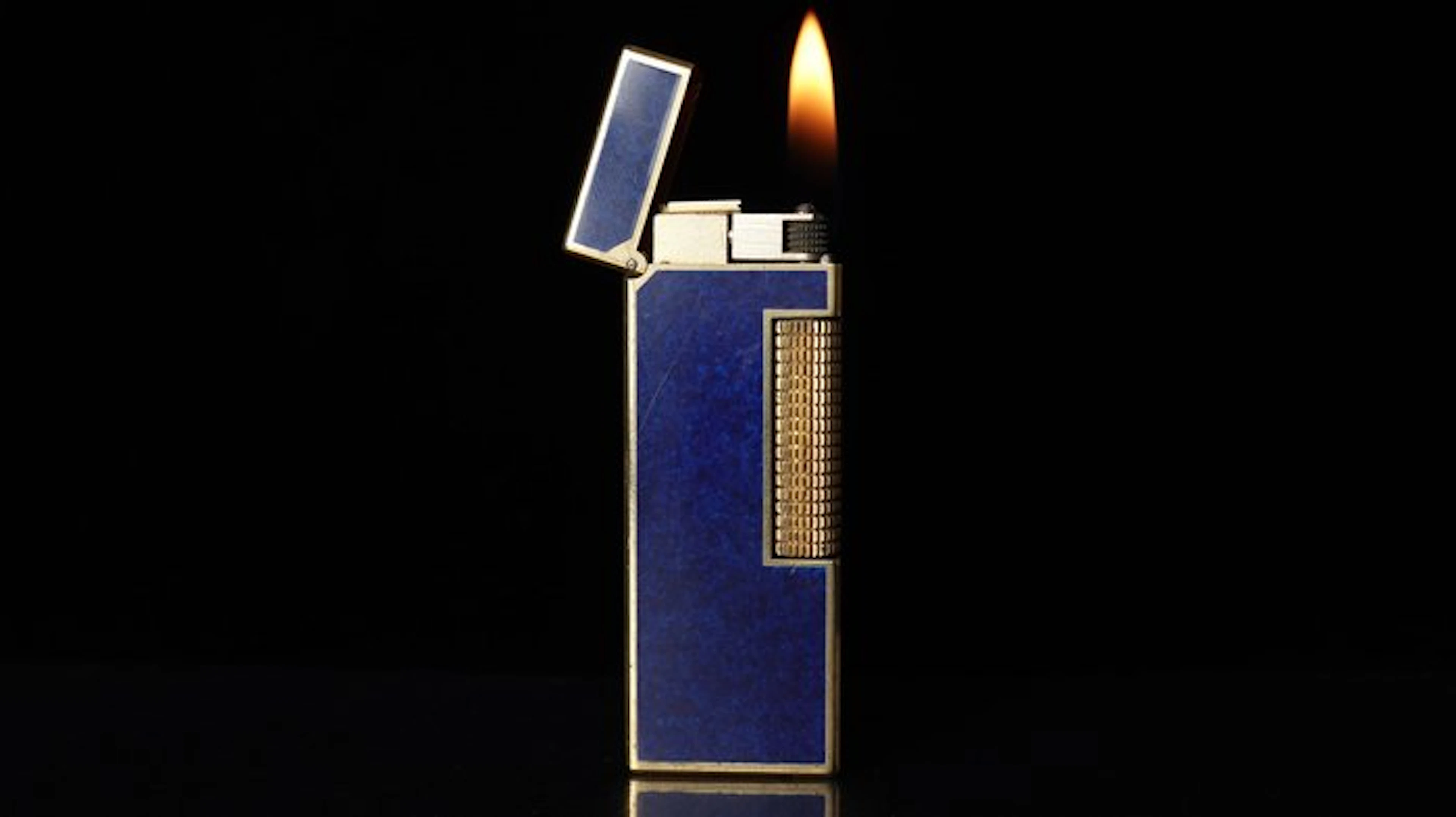 Dunhill - Lapis Lazuli Pattern Rollagas Lighter - Lighter - Lapis Lazuli