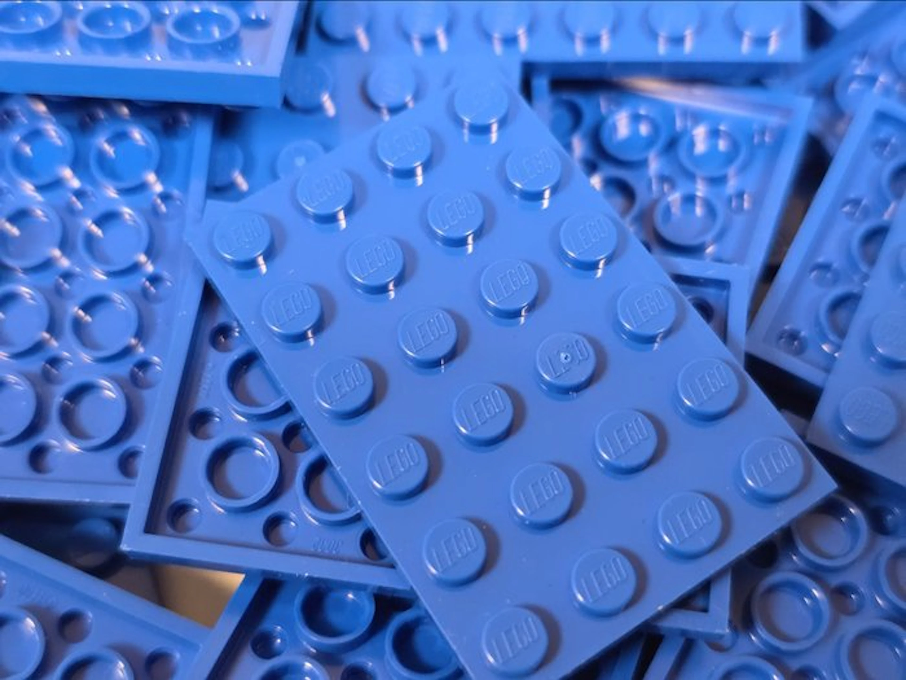 LEGO - Toy New Plate 4 x 6 Blue 100pcs