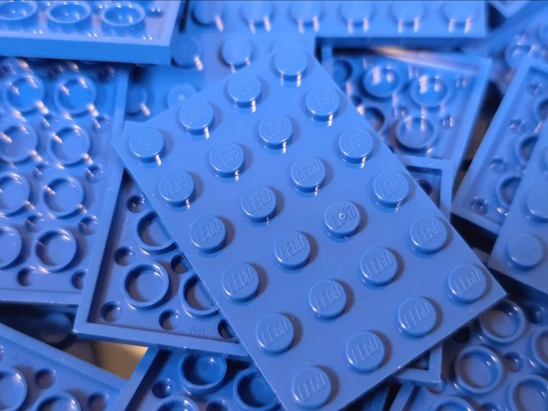 LEGO - Toy New Plate 4 x 6 Blue 100pcs