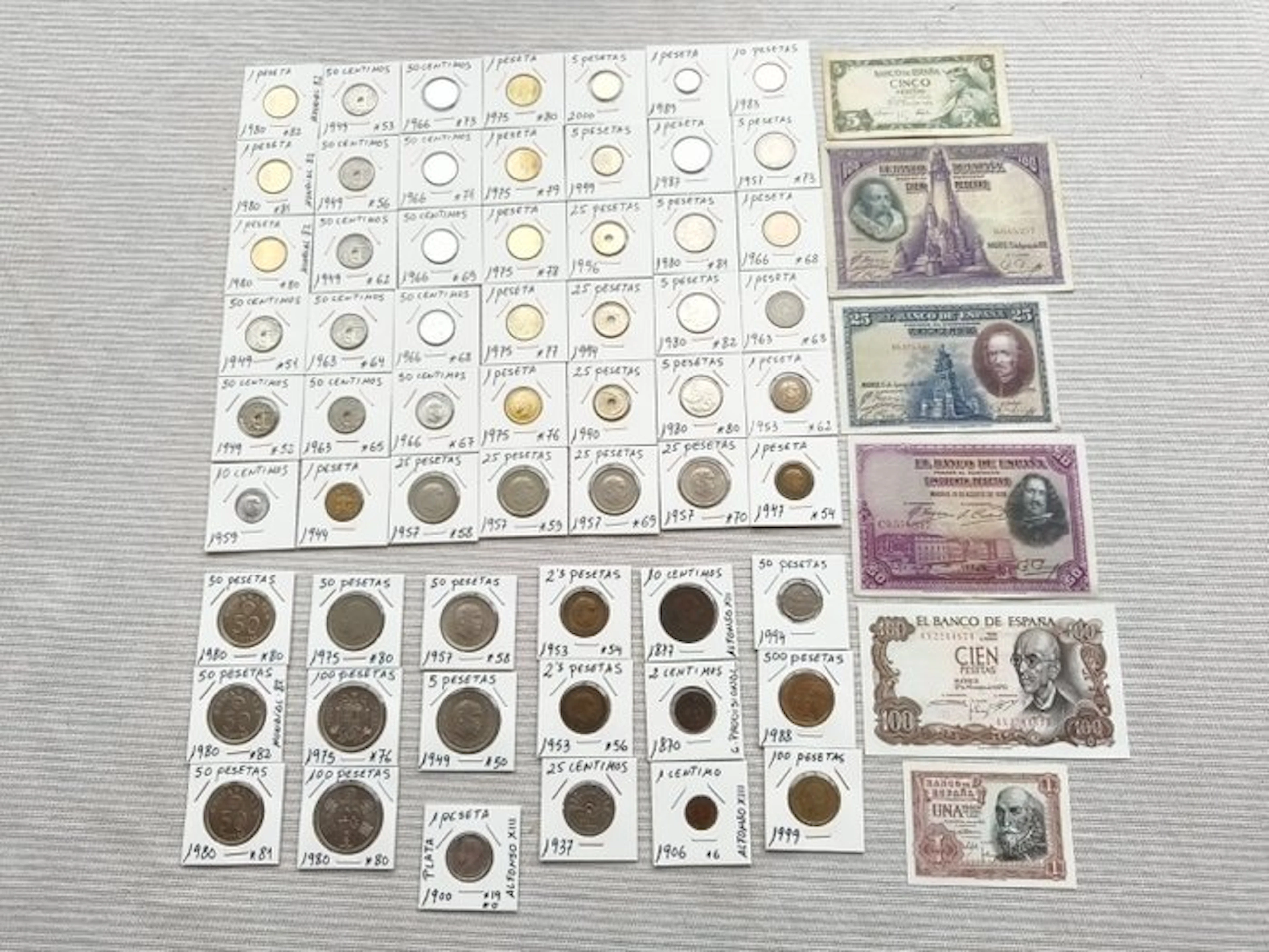 Spain. Peseta 1870-2000 (No reserve price)