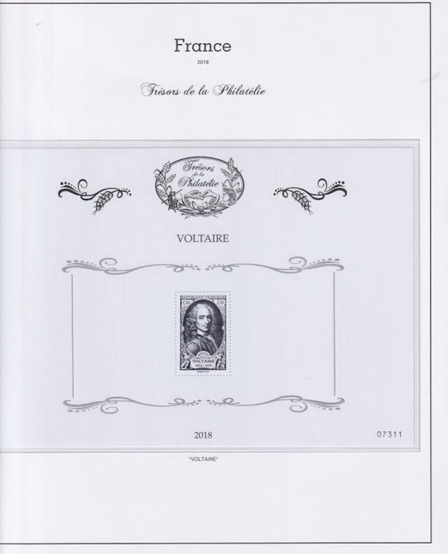 France 2018 - trésor de la philatélie complet avec feuillet voltaire