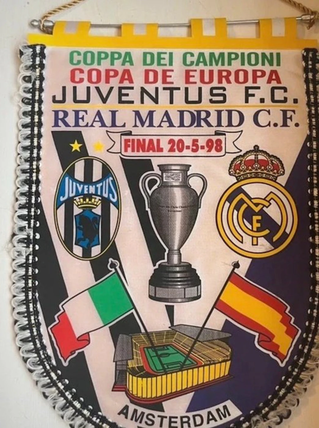 Real Madrid C.F. - Finale di Coppa europea - 1998 - Flag / pennant