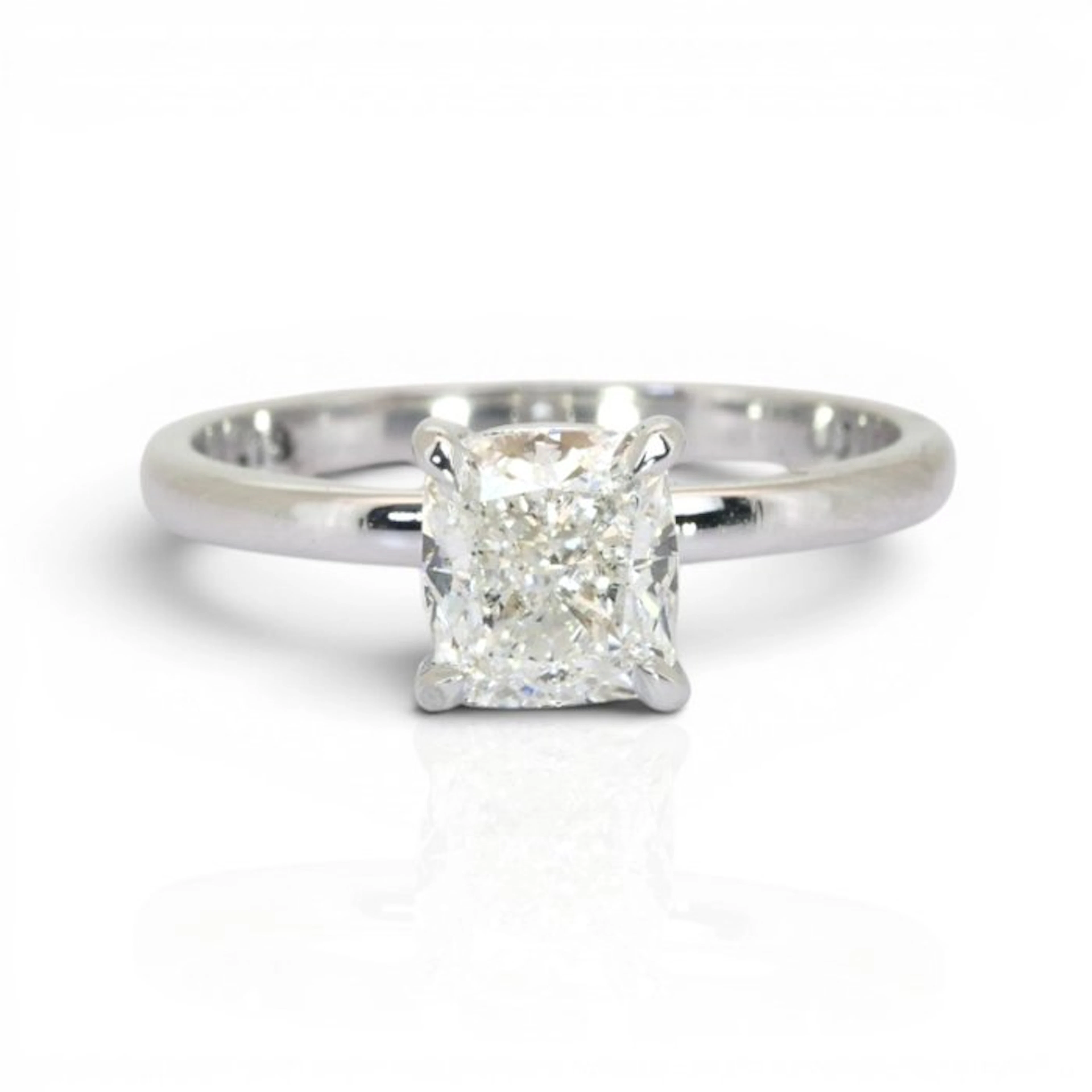 Ring - 18 kt. White gold - 1.51ct. tw. Diamond (Natural) - IGI Certified Ring
