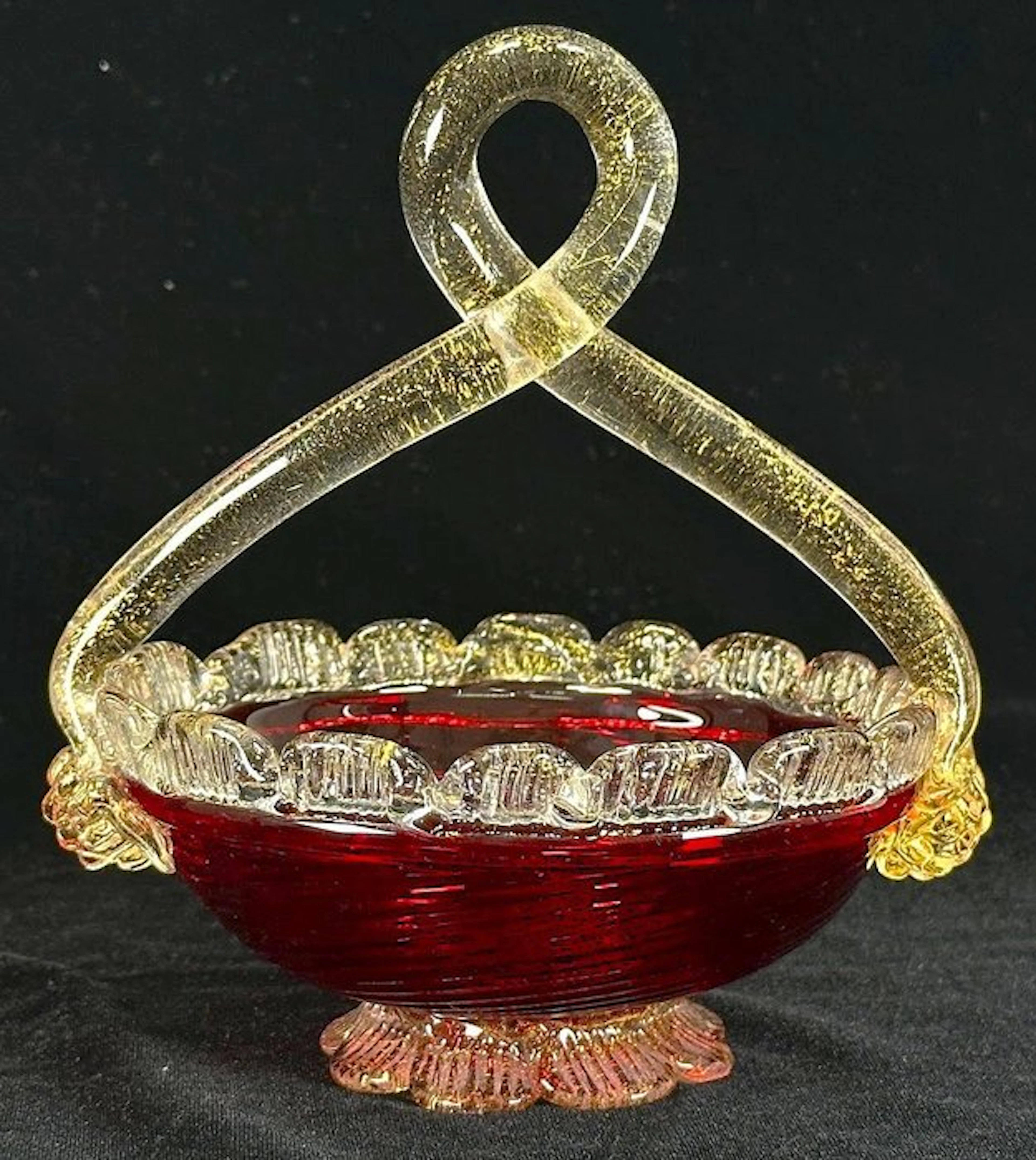 Decorative ornament - Centrotavola / Cestino Vintage in...
