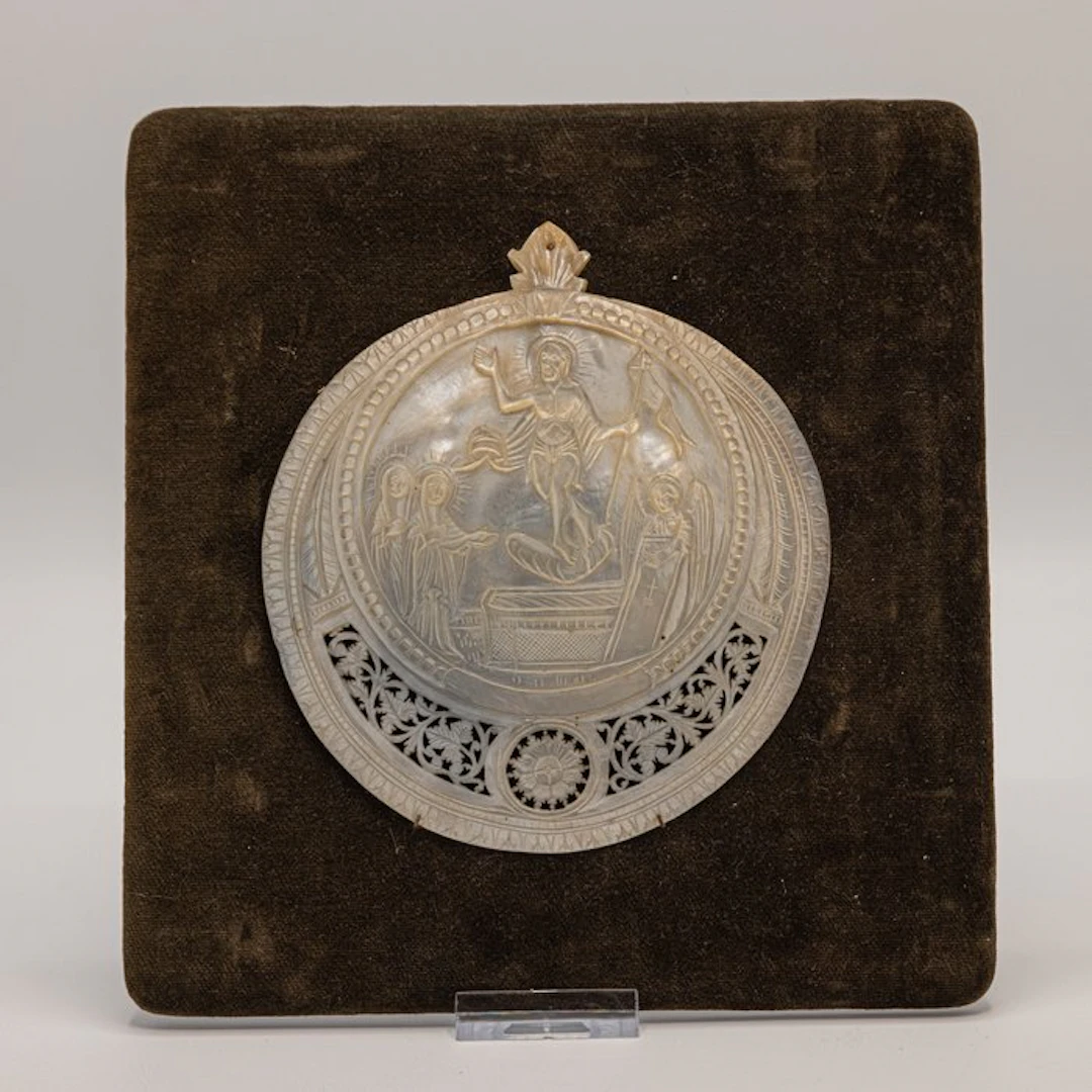Mother of pearl, the Resurrection of Christ - mother of pearl - 1850-1900