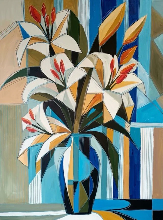 Kiri Aguilera (1982) - XL - Lirios en Cobalto y Sol