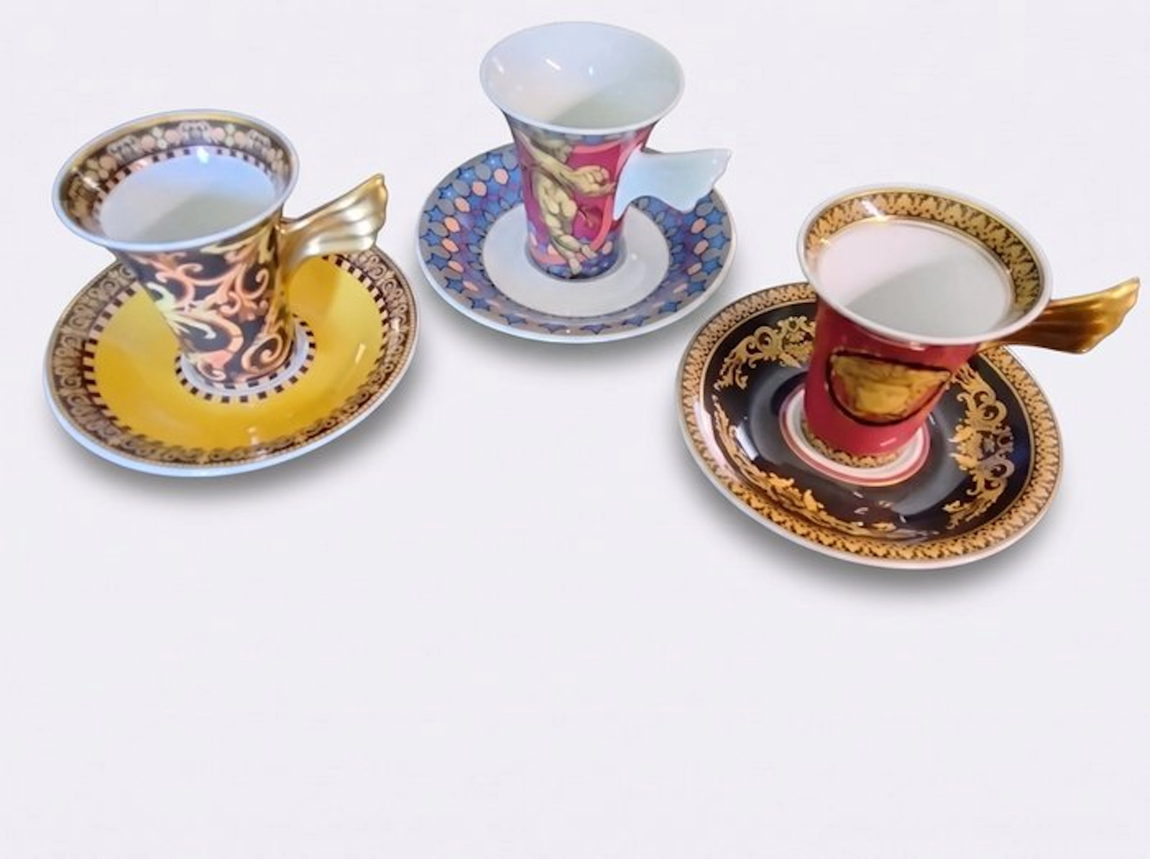 Rosenthal - Versace - Cup and saucer (3) - Porcelain