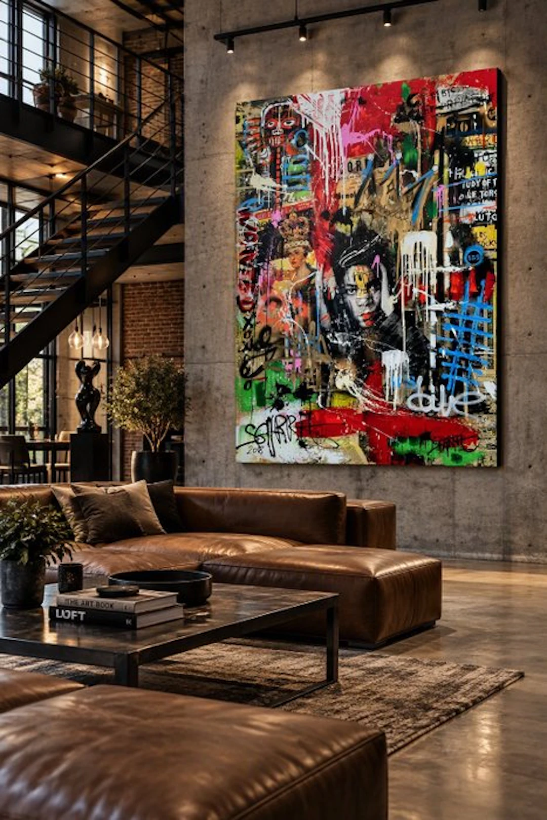 SGARRA - TOILE HOMMAGE A BASQUIAT BEAU FORMAT
