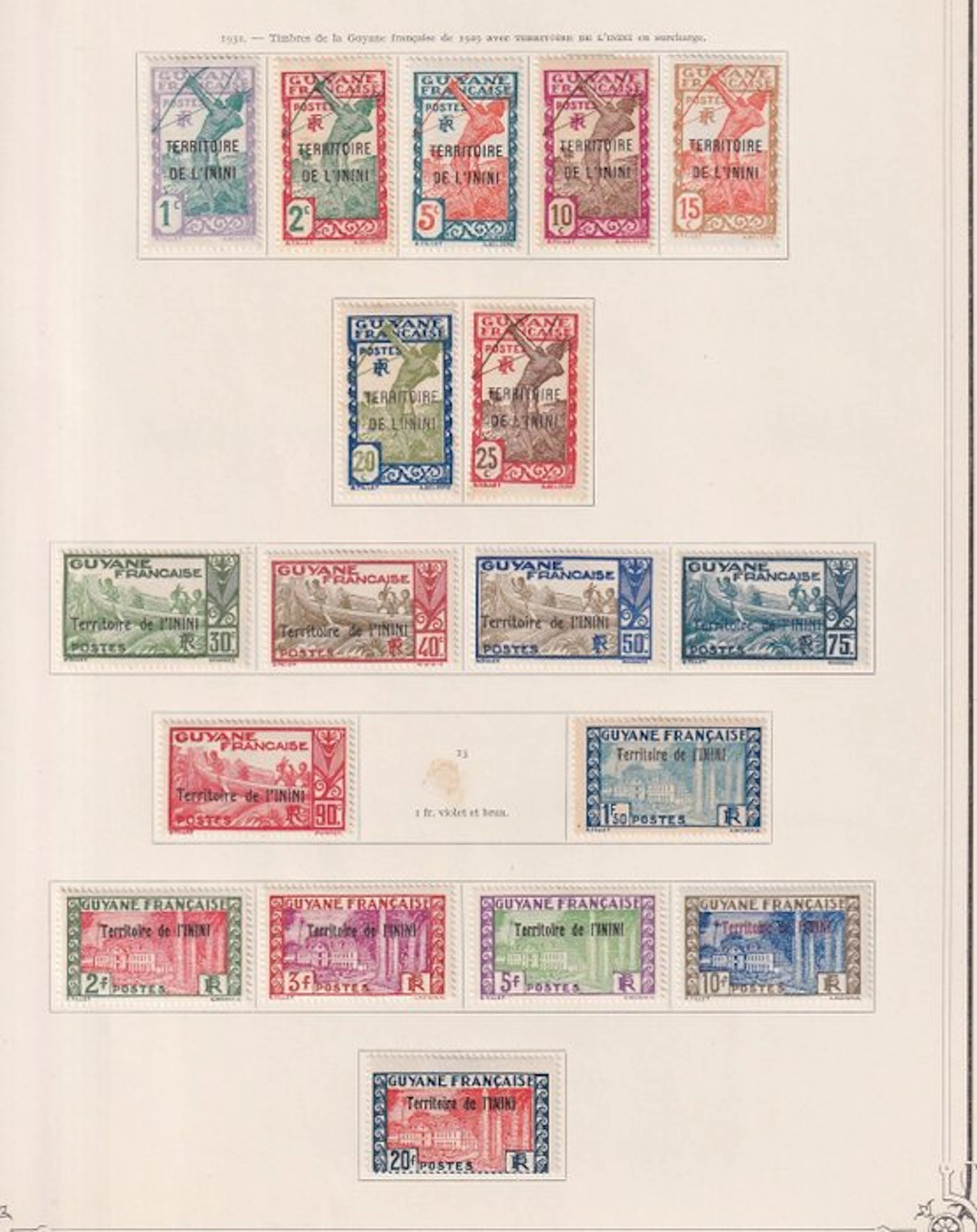 Inini - Collection de timbres