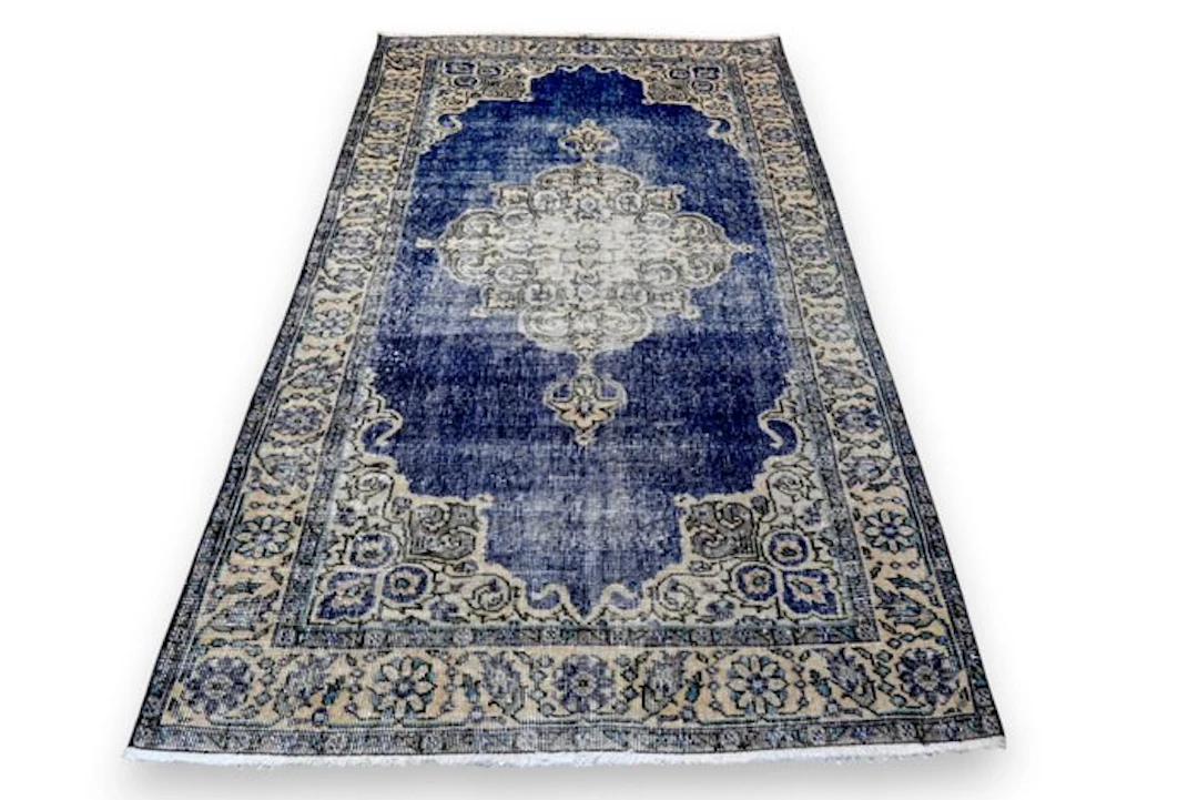 Blue vintage - Rug - 210 cm - 115 cm - √ handmade √ certificate