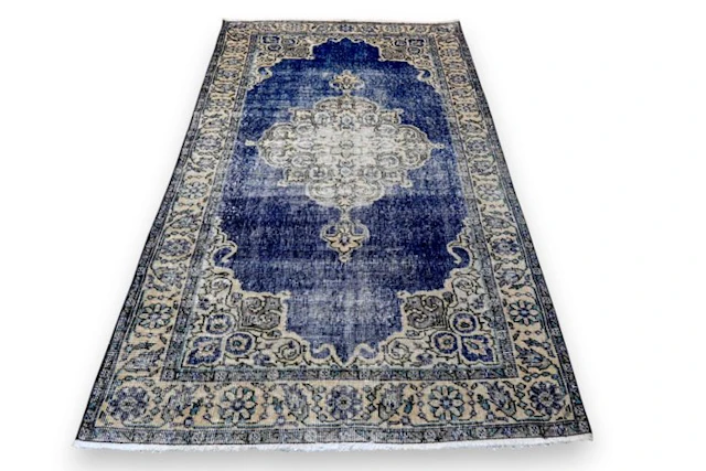 Blue vintage - Rug - 210 cm - 115 cm - √ handmade √ certificate