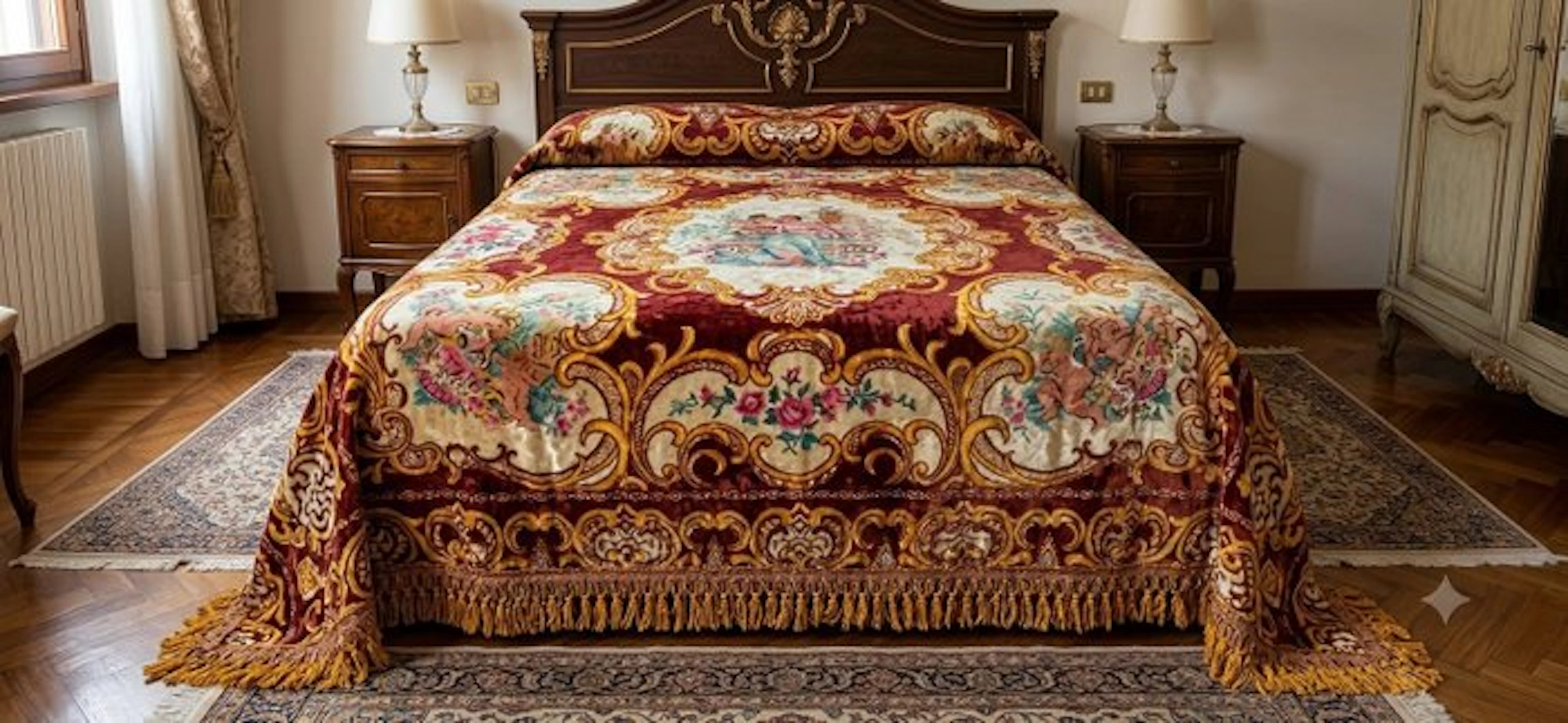 Bedspread - 233 cm - 245 cm - Of velvet