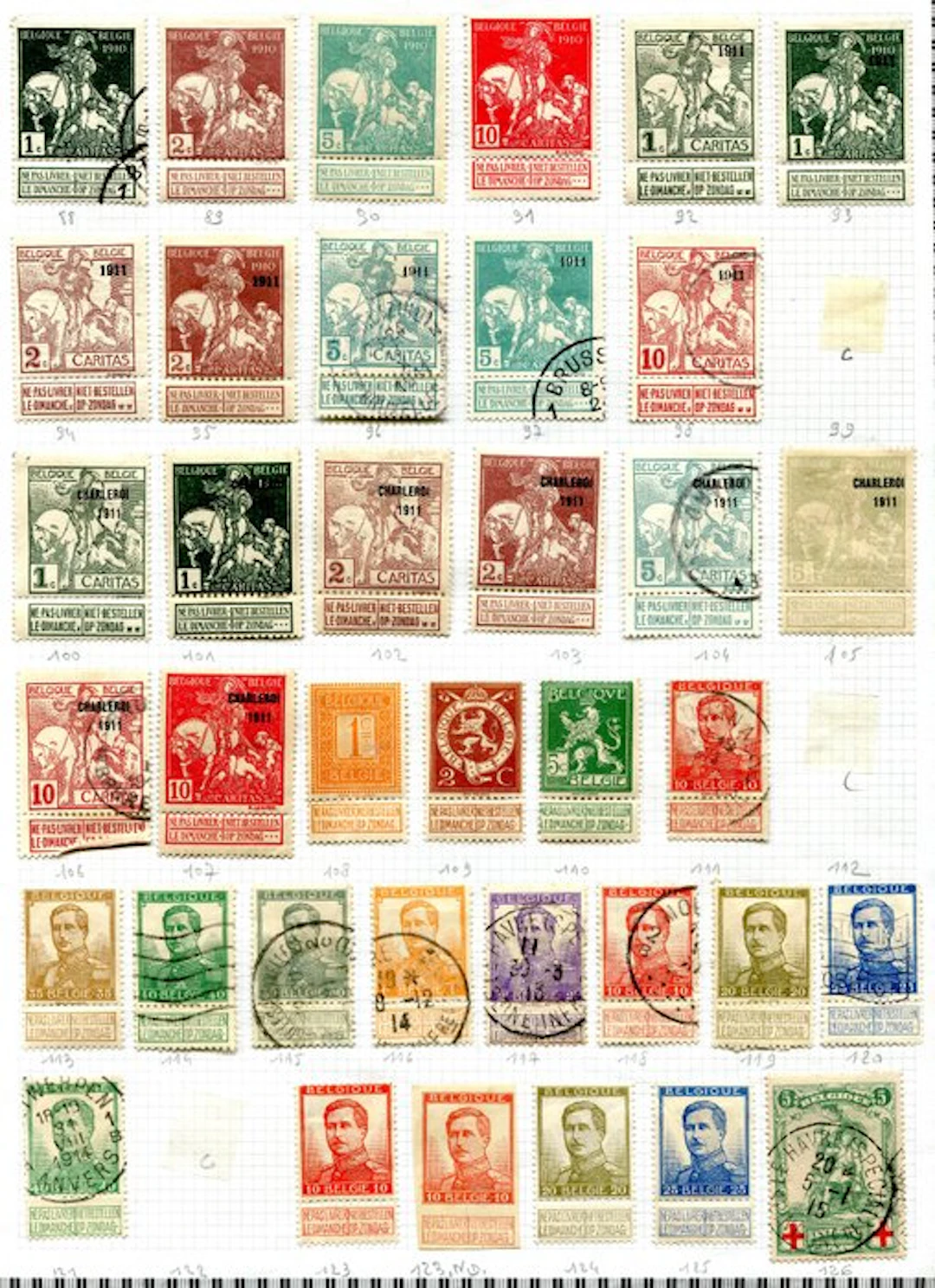 Belgium 1900/1950 - Semi-classical collection with better stamps and series