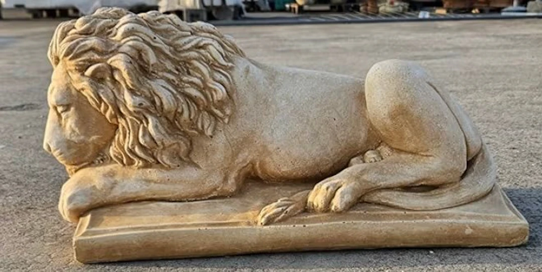 Statue, Leone - 22 cm - Sculpted marble