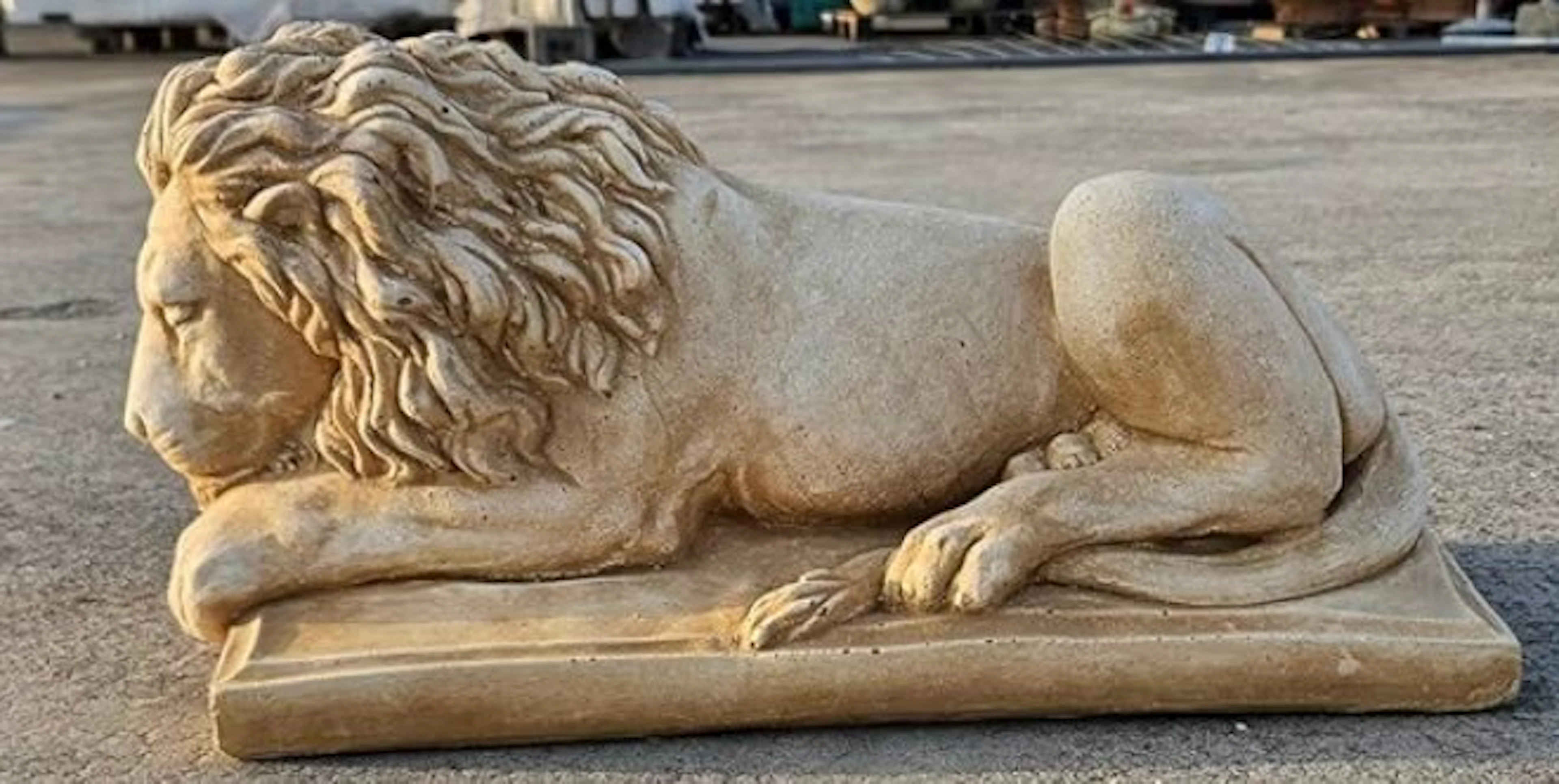 Statue, Leone - 22 cm - Sculpted marble