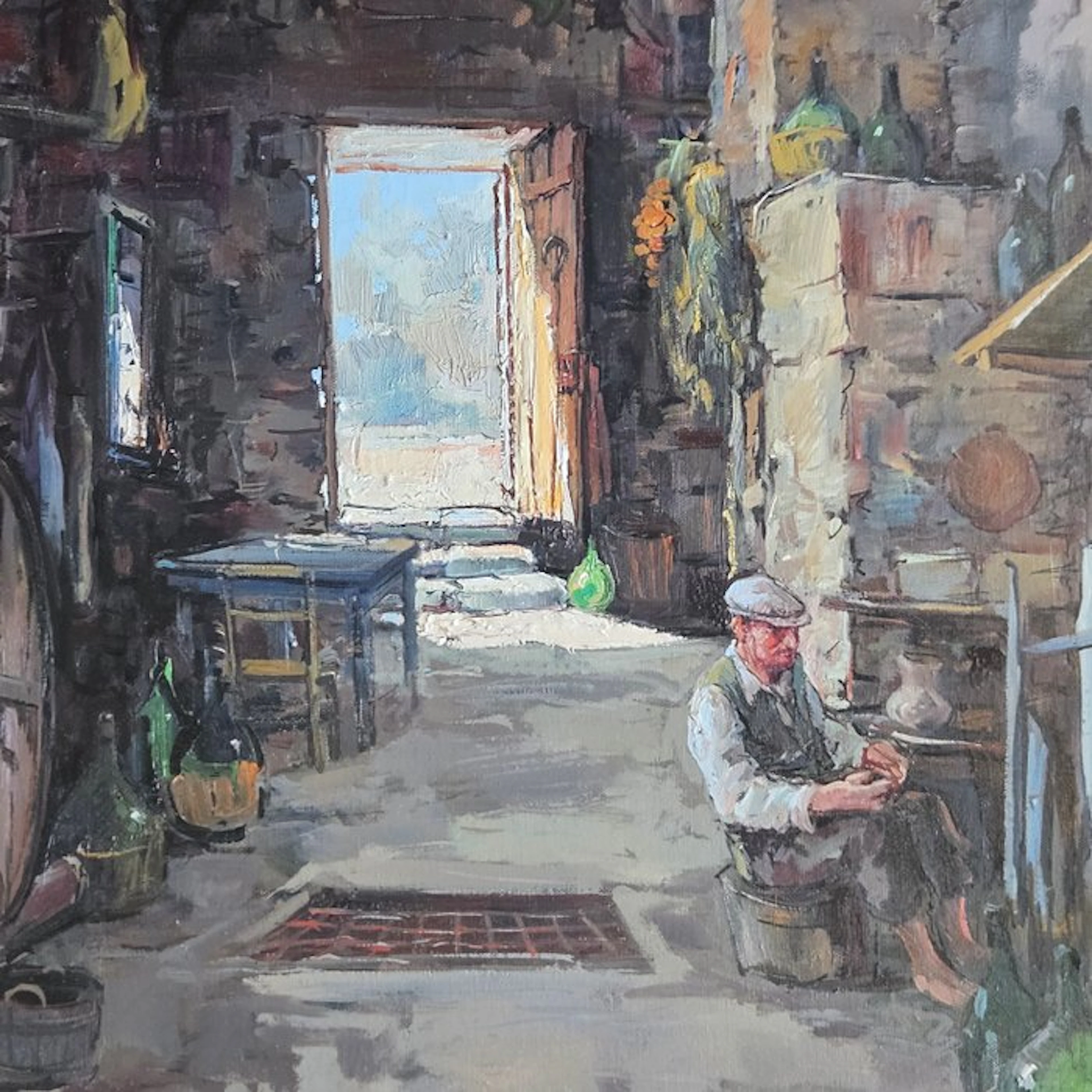 Nicola Canzanella (1929-2014) - Nella cantina del contadino