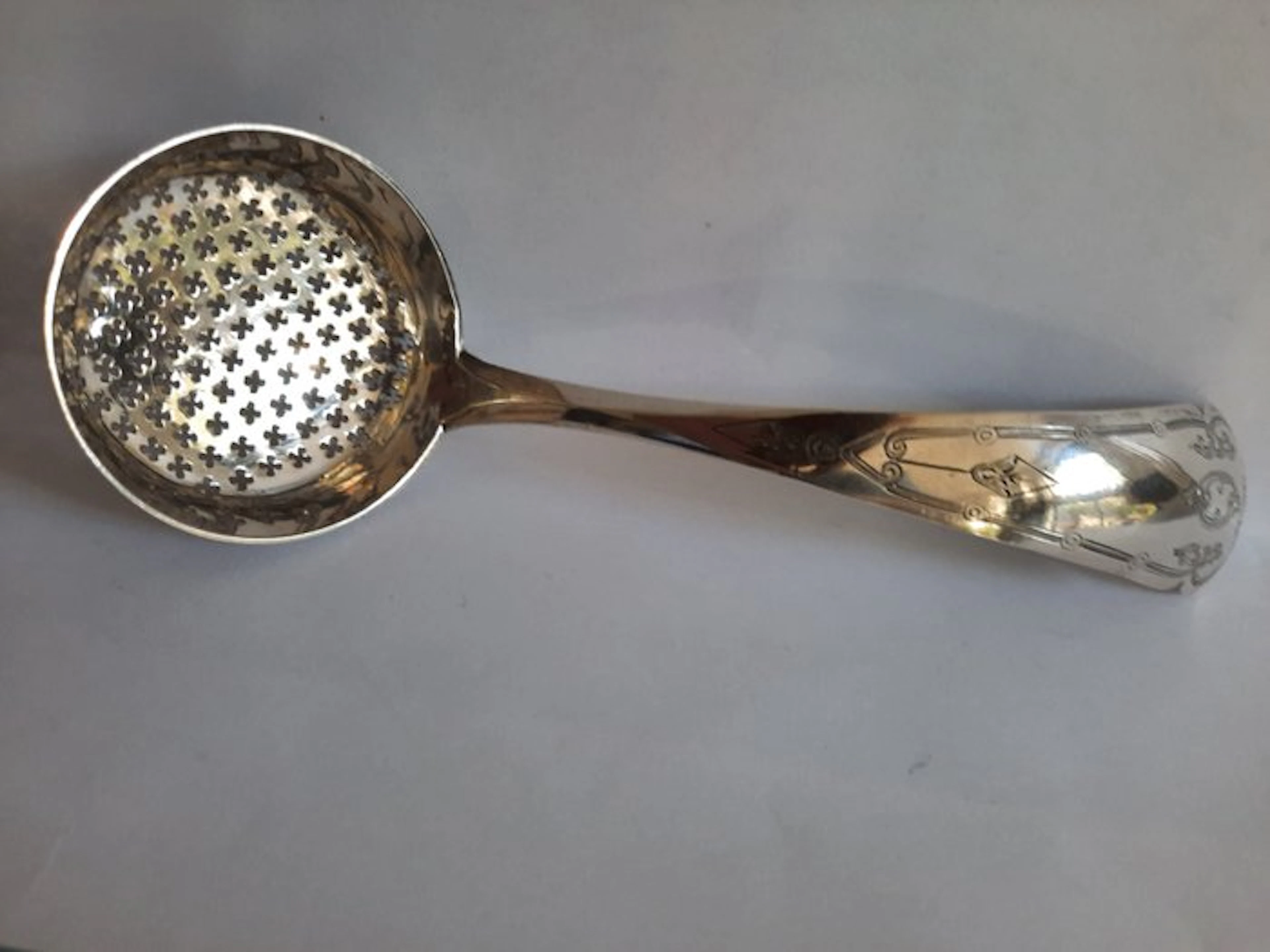 Spoon - .835 silver - Antique Sprinkling Spoon