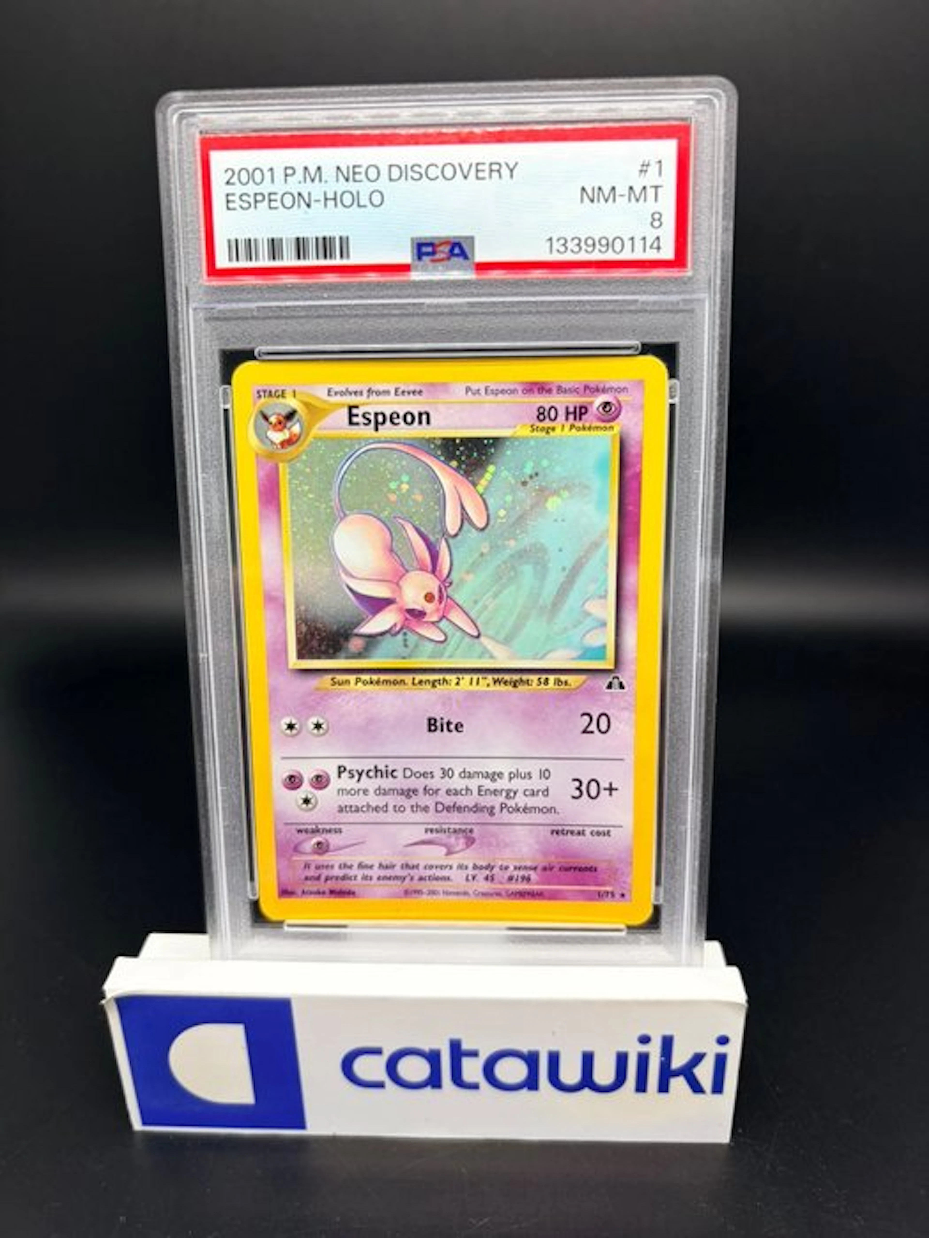 Pokémon - 1 Graded card - Espeon Holo 27395 PSA 8 - Neo...