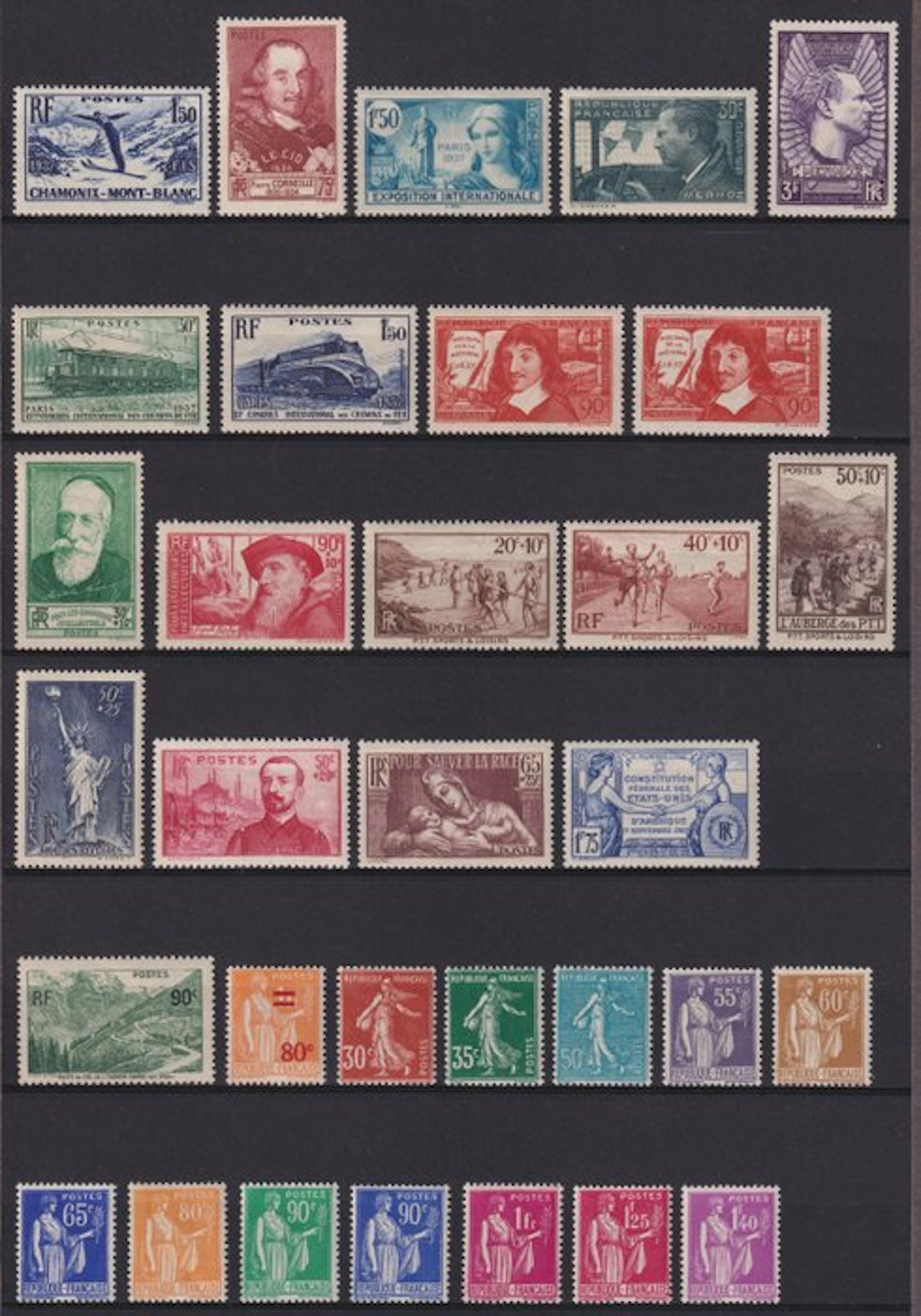 France 1937 - Semi-modern stamps