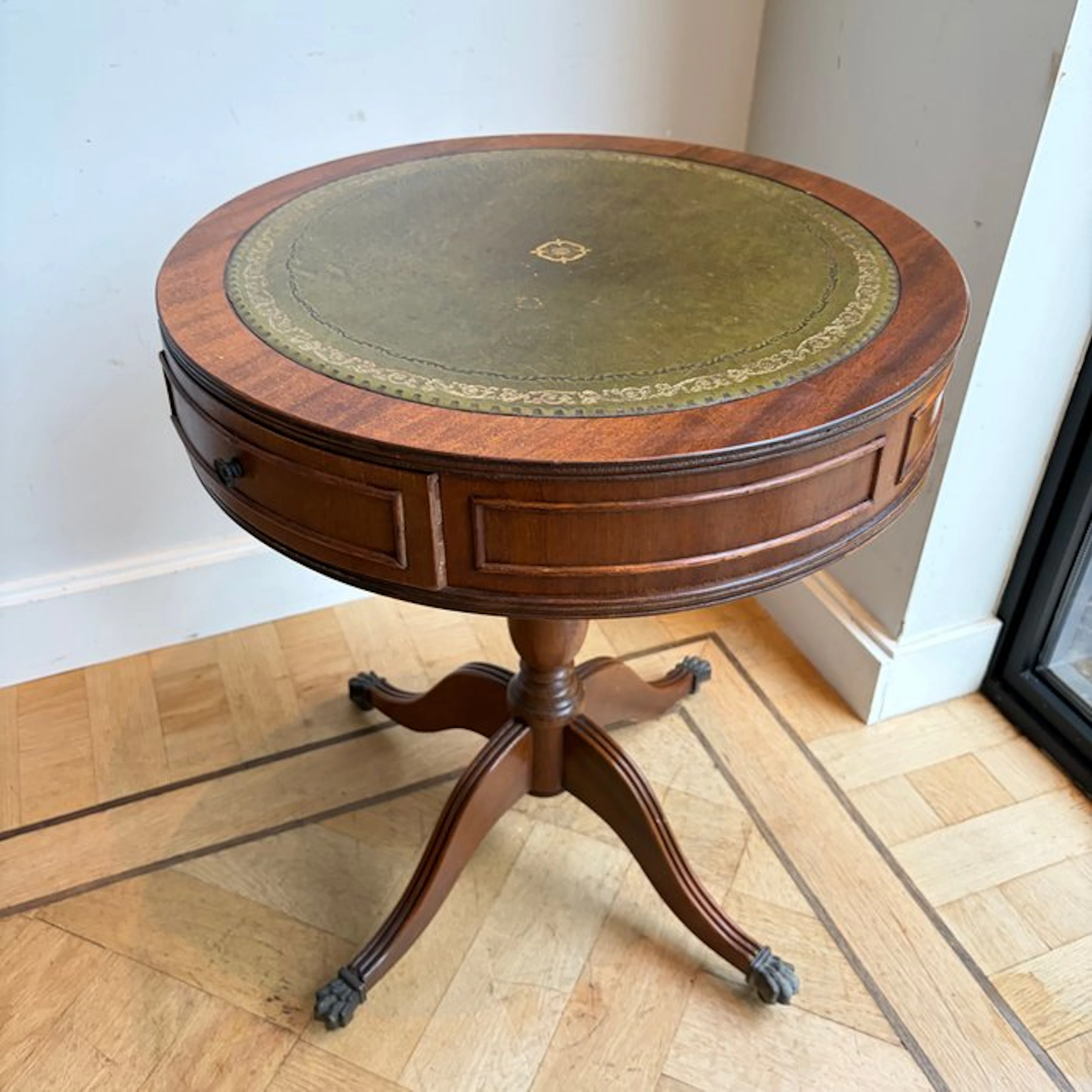 Side table - Drum Table - Mahogany