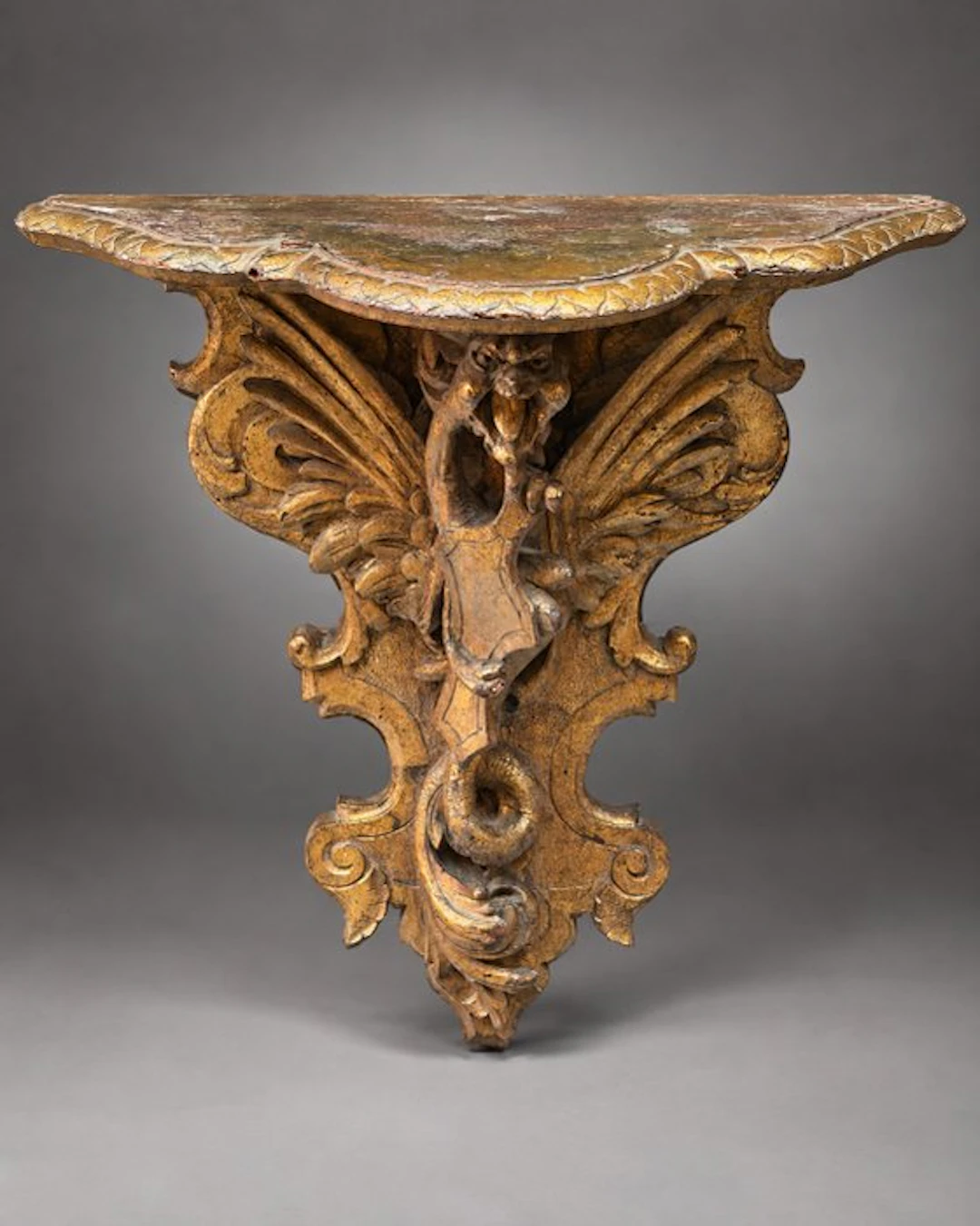Wall shelf unit - carved wood, Gold - End of the 19th Century
