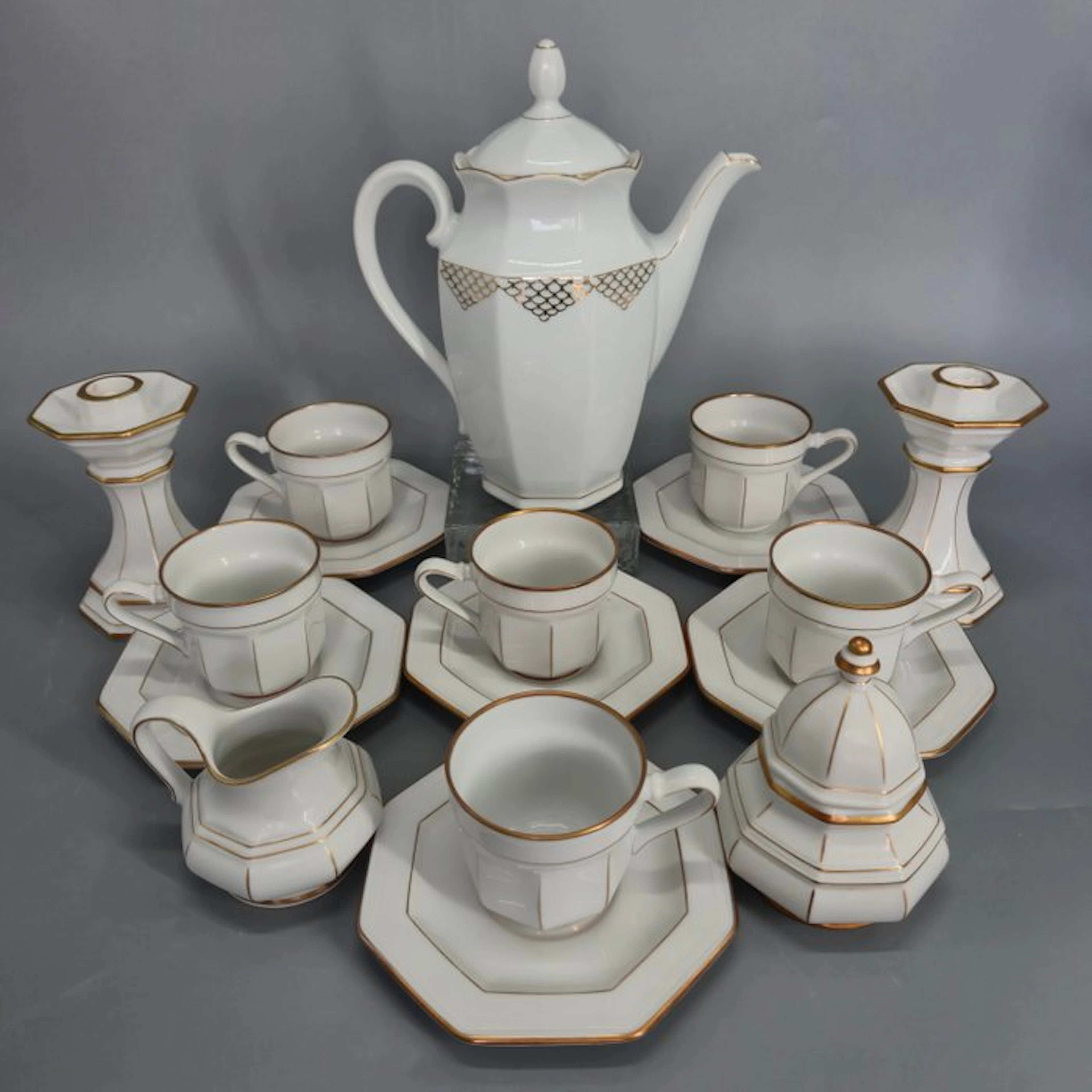 Gallo Leonardo 3001 Porzellan Teeservice – Edles Set mit...