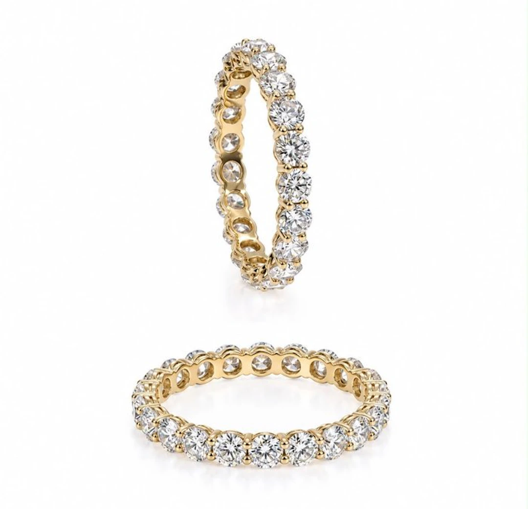 No reserve price - Ring - 14 kt. Yellow gold - 2.00ct. tw. Diamond (Lab-grown)
