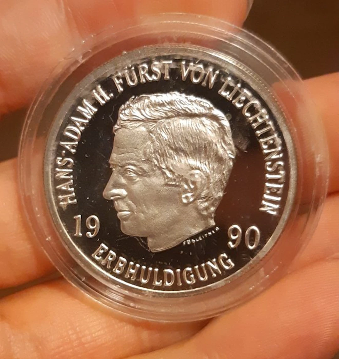 Liechtenstein. 10 Francs 1990 (No reserve price)