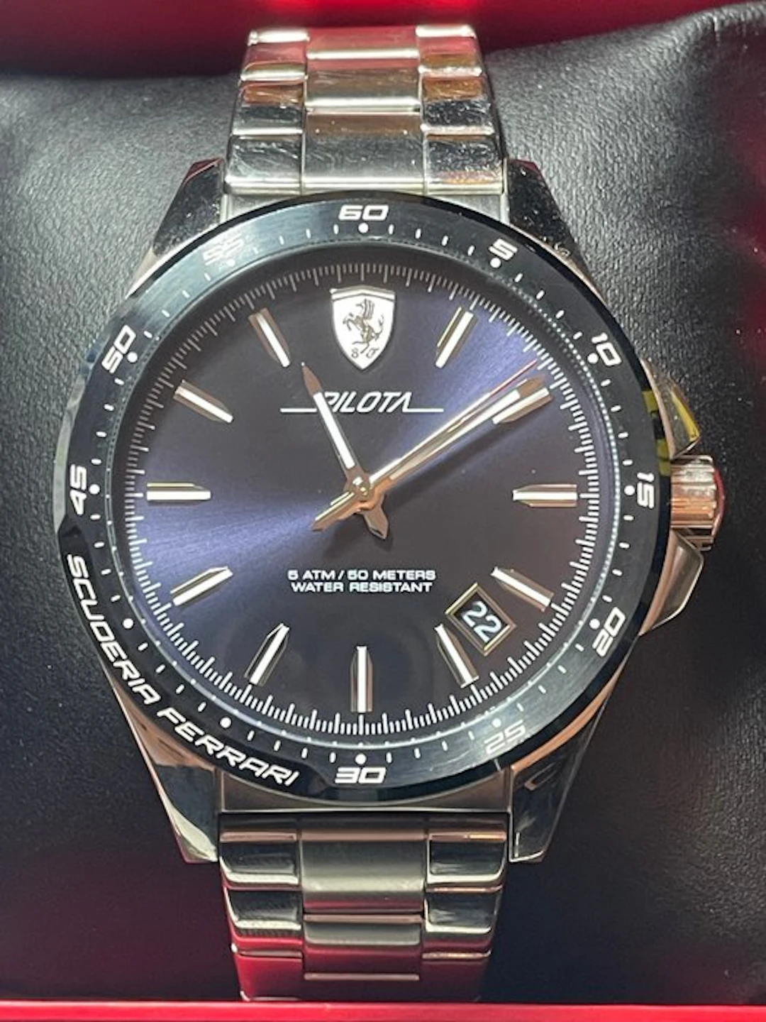 Wristwatch - Ferrari - Collection Pilota metal black...