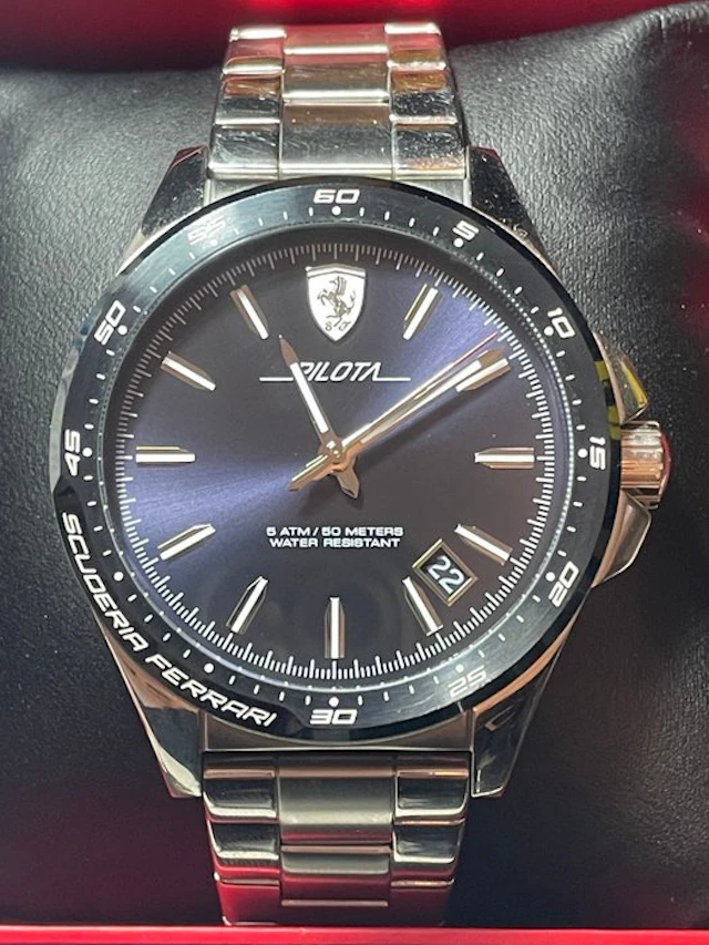 Wristwatch - Ferrari - Collection Pilota metal black...