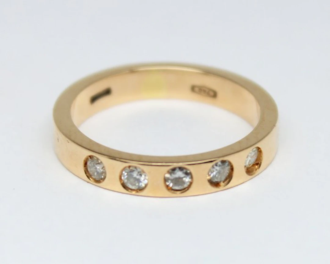 No reserve price - Ring - 18 kt. Yellow gold Diamond (Natural)