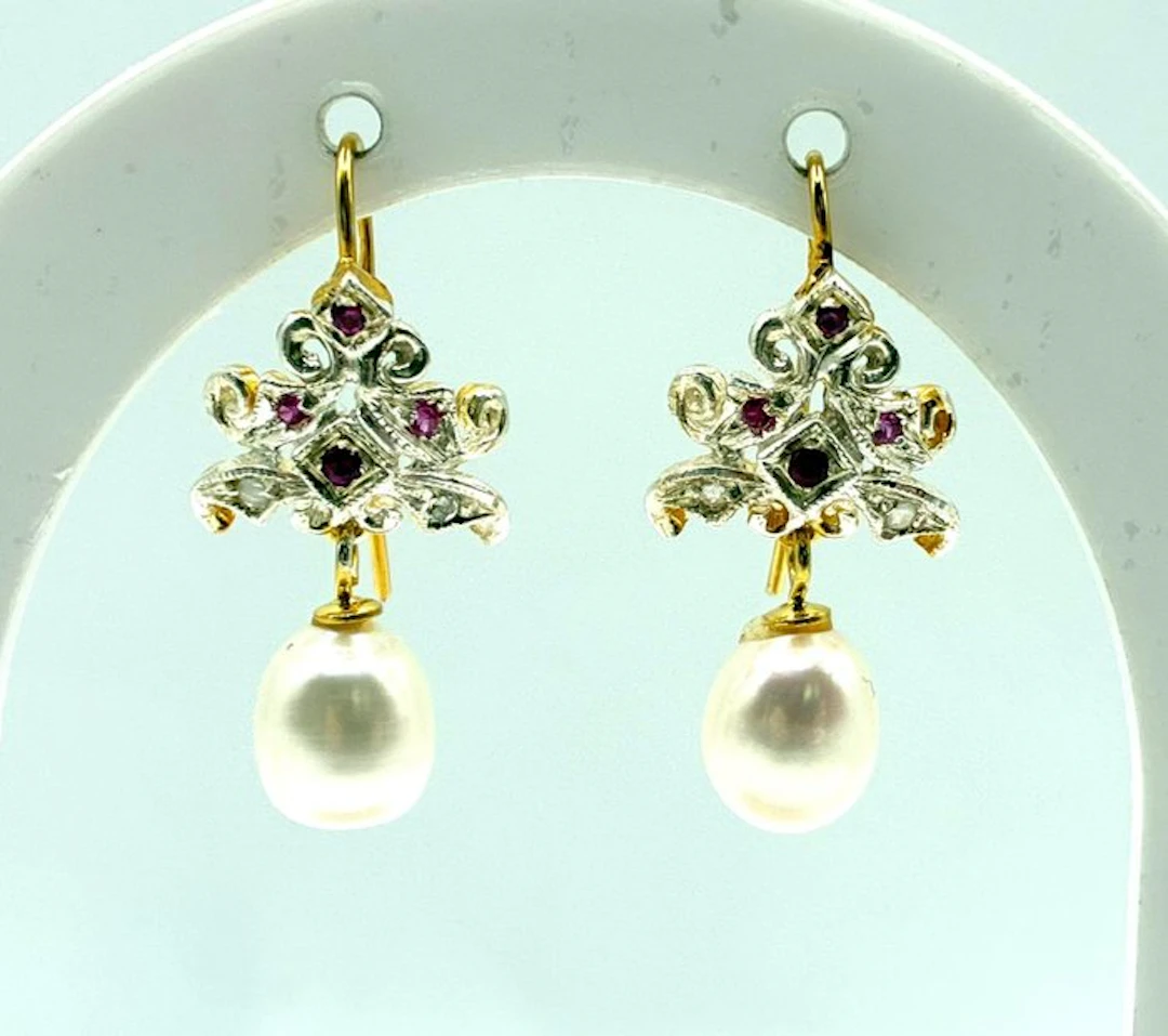 No reserve price - Cocktail earrings - 9 kt