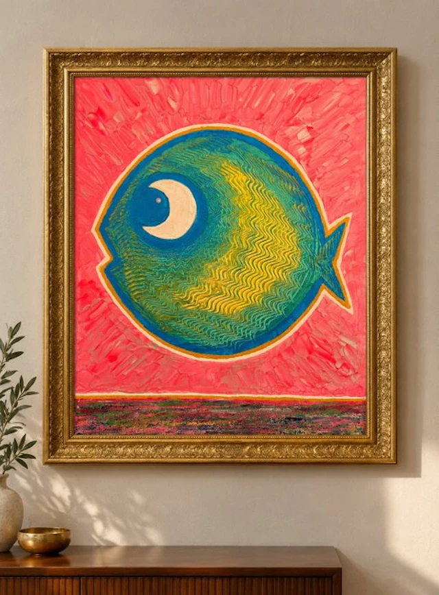Denis Kuvayev (1971) - Goldfish on golden bottom - No Reserve