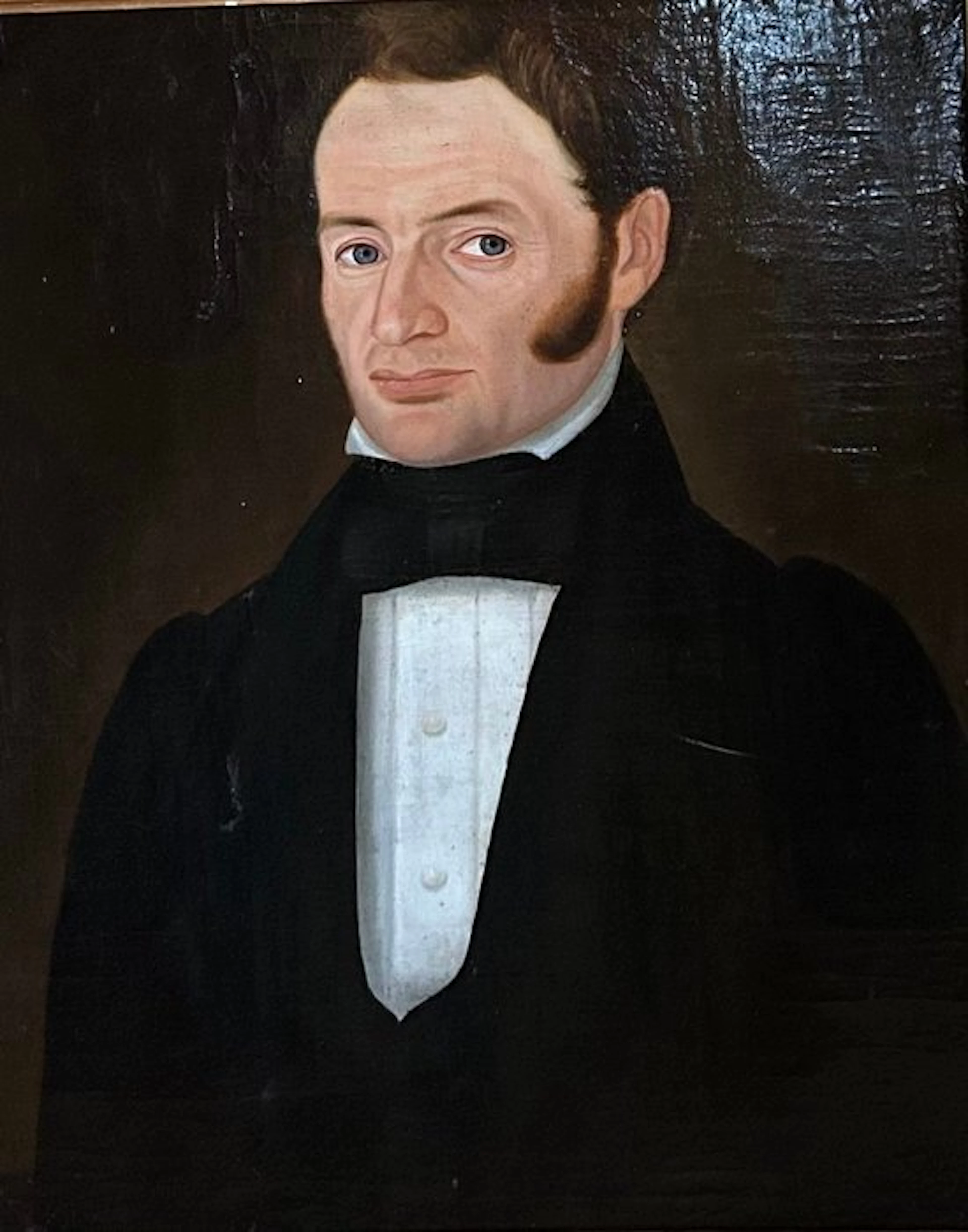 Austrian school (XIX) - Portrait of noble man biedermeier