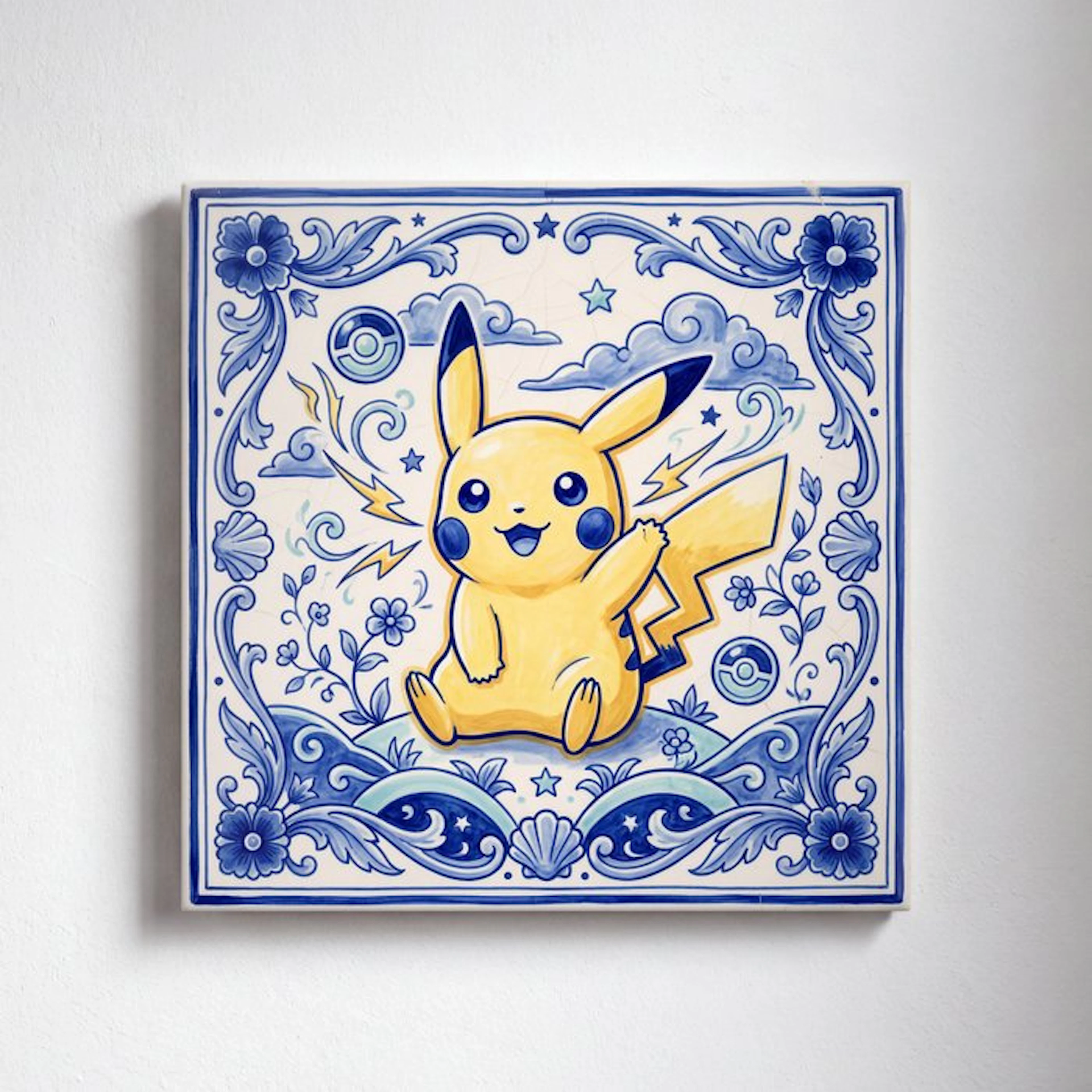 Kleury.art - [Ceramic Tile Art] "Pikachu’s Spark” by Kleury.art (1/5)