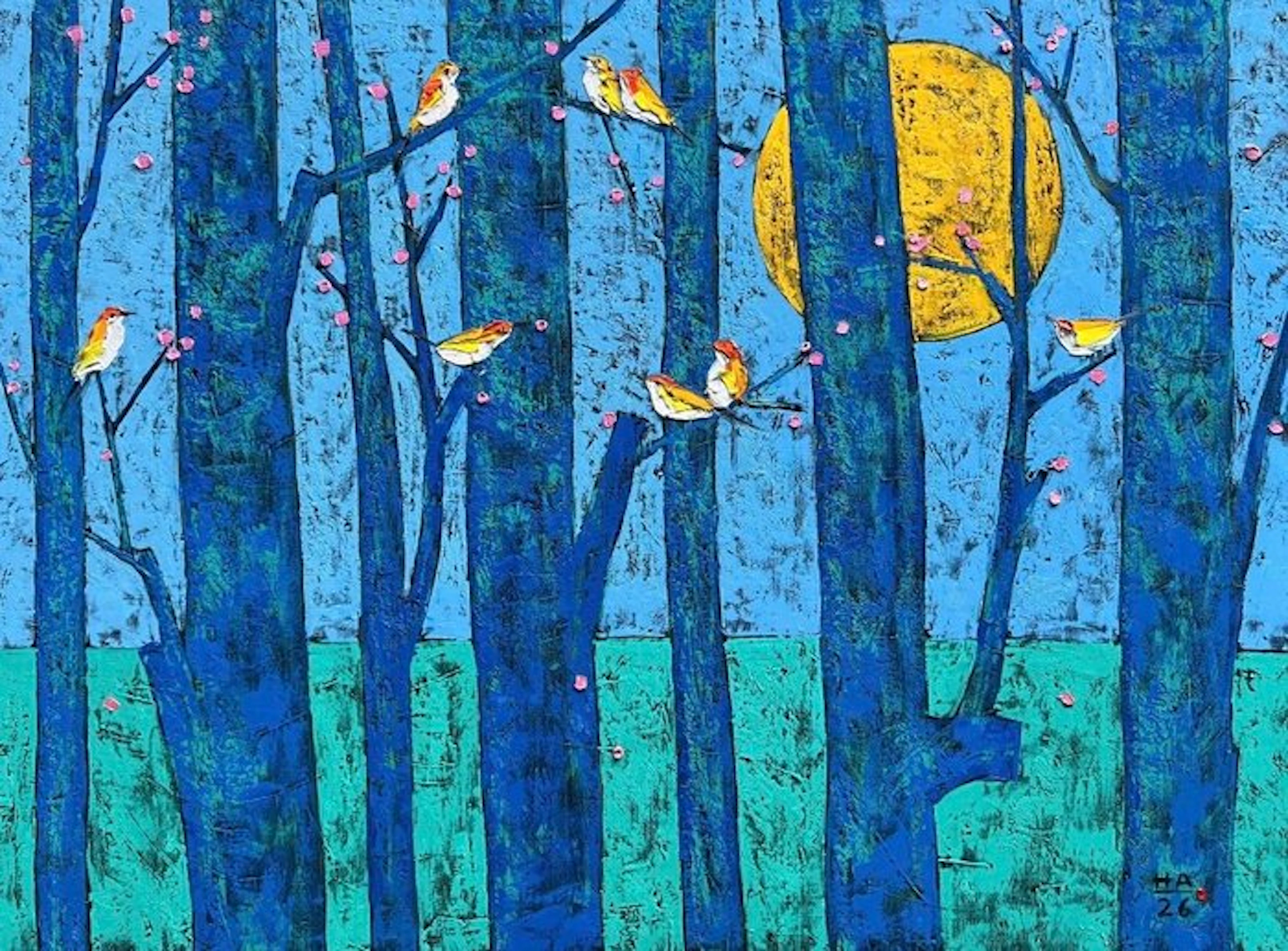 Hoang Anh - Le Chant des Troncs Bleus ↑120 →160 cm