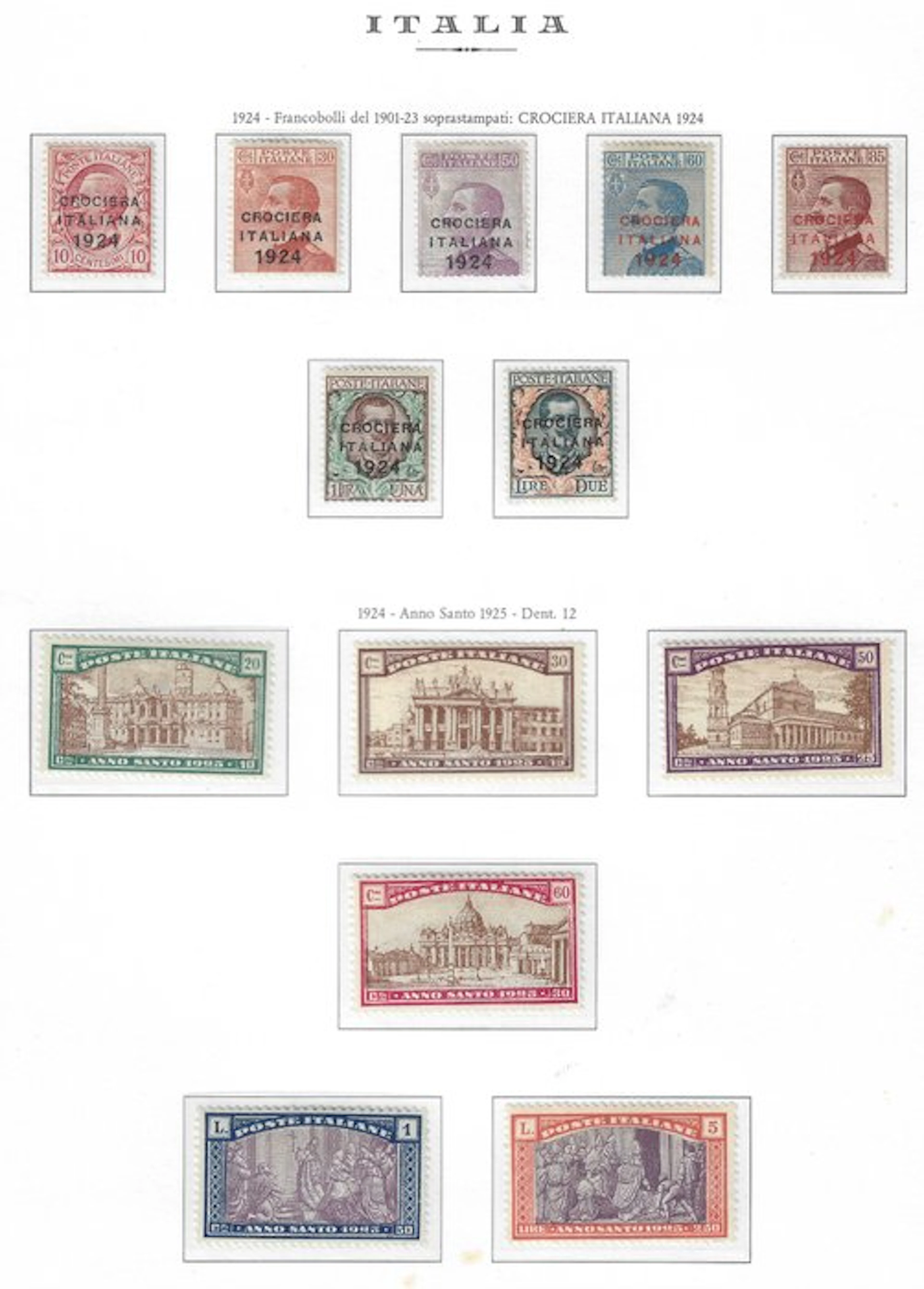 Italy Kingdom 1924 - Kingdom: two complete series...