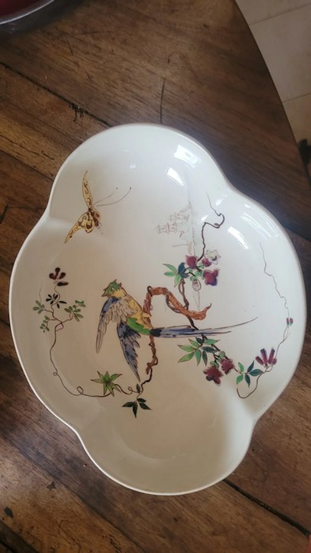 Keller et Guérin de Luneville - Dish - Earthenware - Cup on pedestal