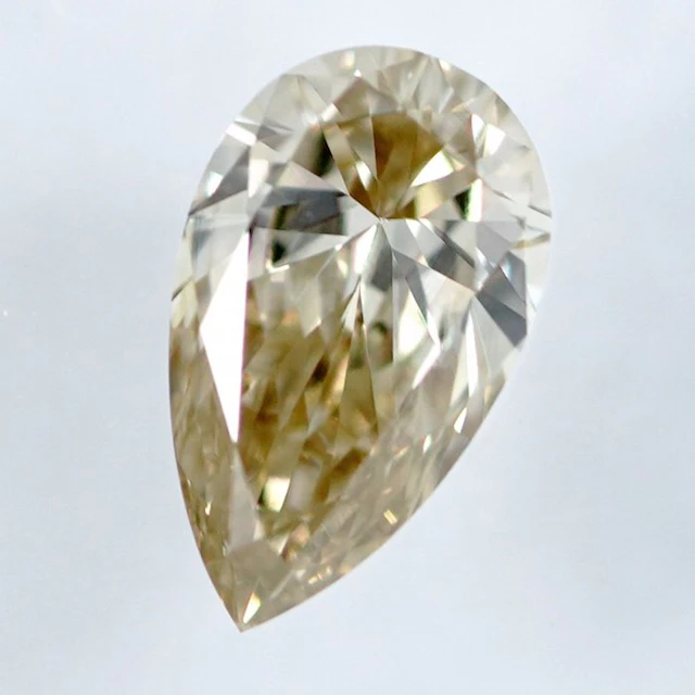 1 pcs Diamond (Natural coloured) - 0.30 ct - Pear - Light...