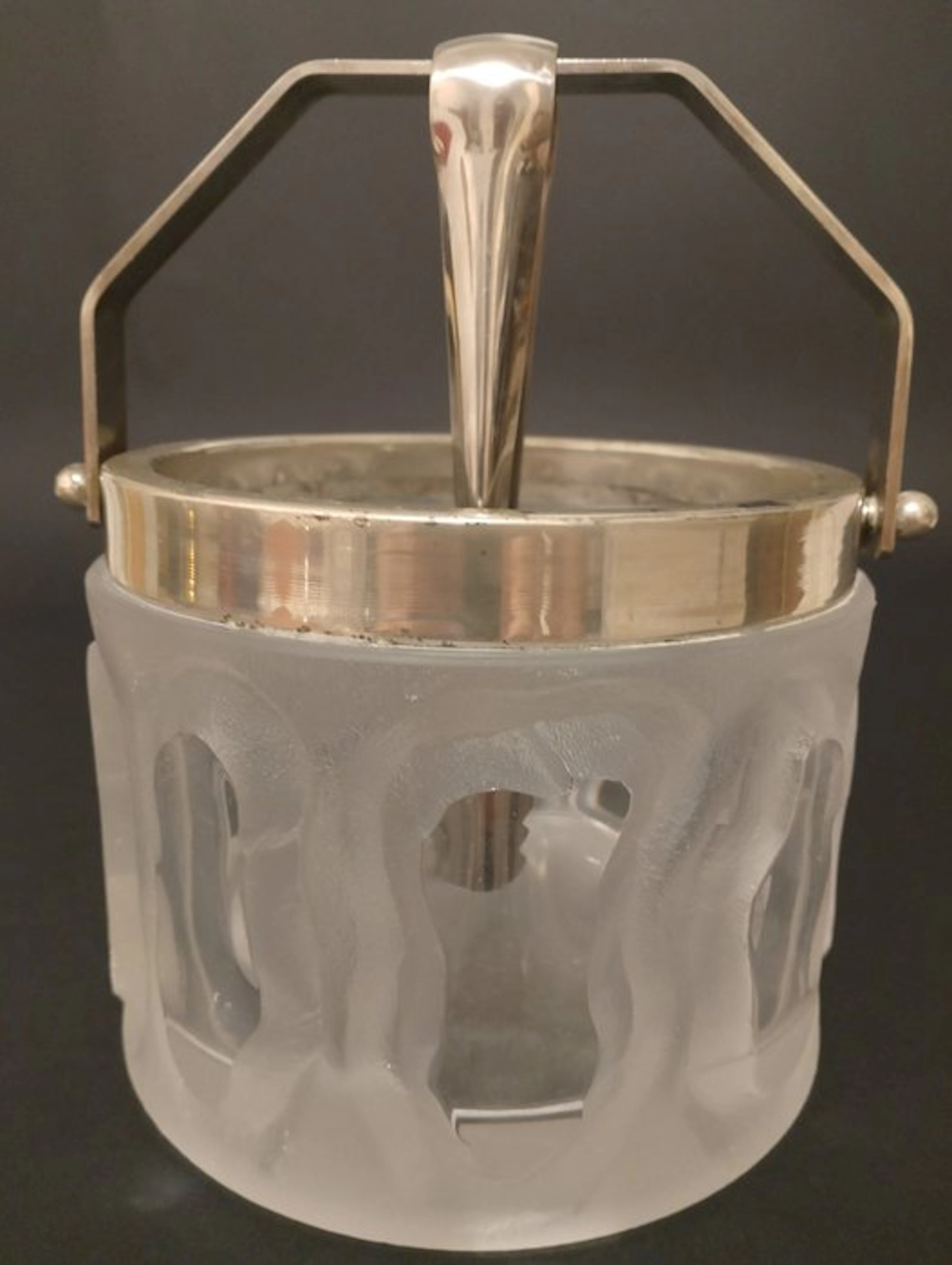 Kristall Krisla - Marcello Taddei - Ice bucket (2) - Steel - Frosted crystal