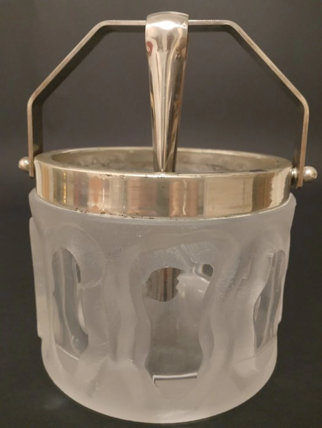 Kristall Krisla - Marcello Taddei - Ice bucket (2) - Steel - Frosted crystal