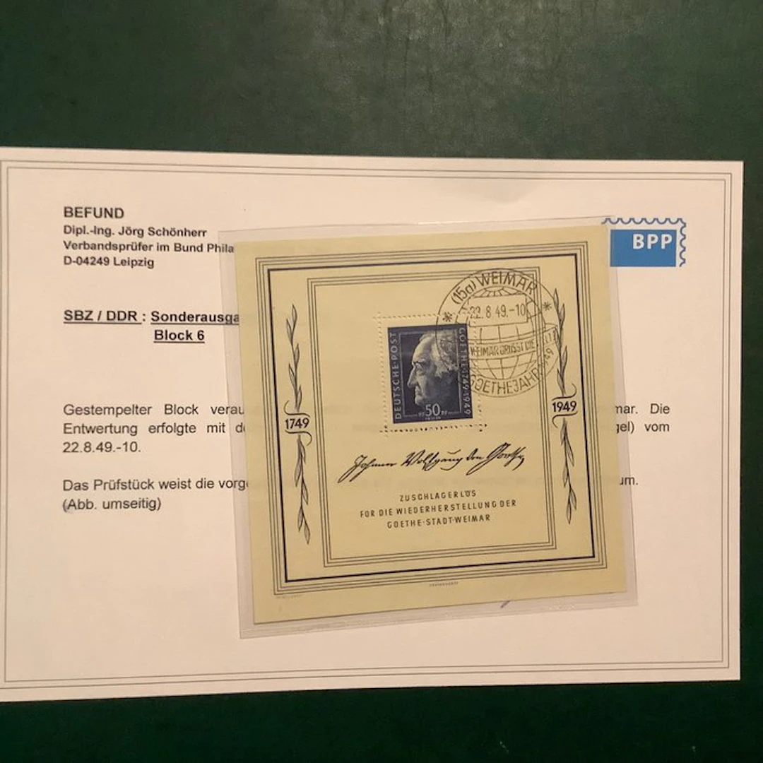 Allied Occupation - Germany (Soviet zone) 1949 - Goethe...