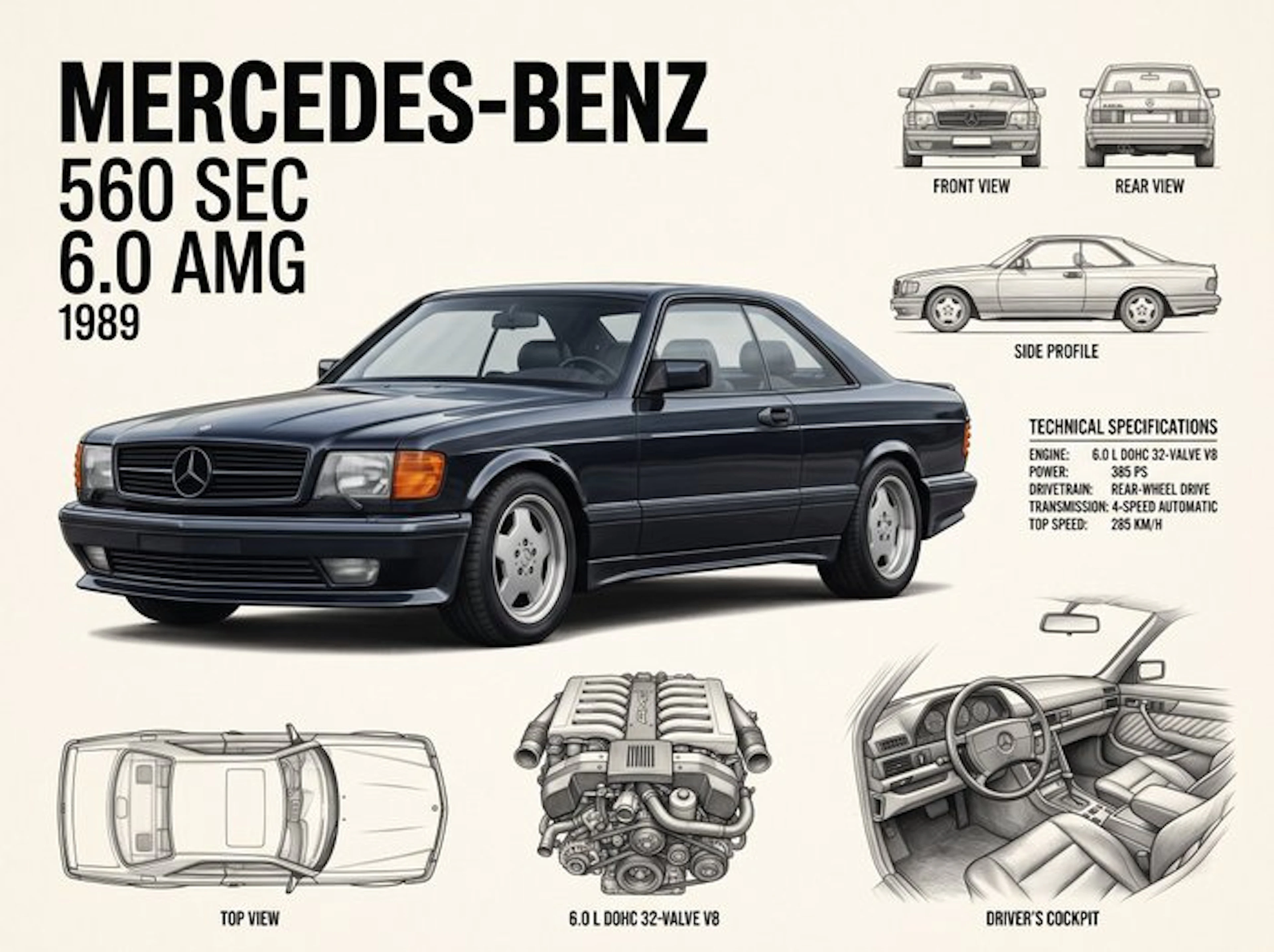 Shmidt.Art - Mercedes-Benz - Mercedes-Benz 560 SEC 6.0 AMG 1989 - 1980s